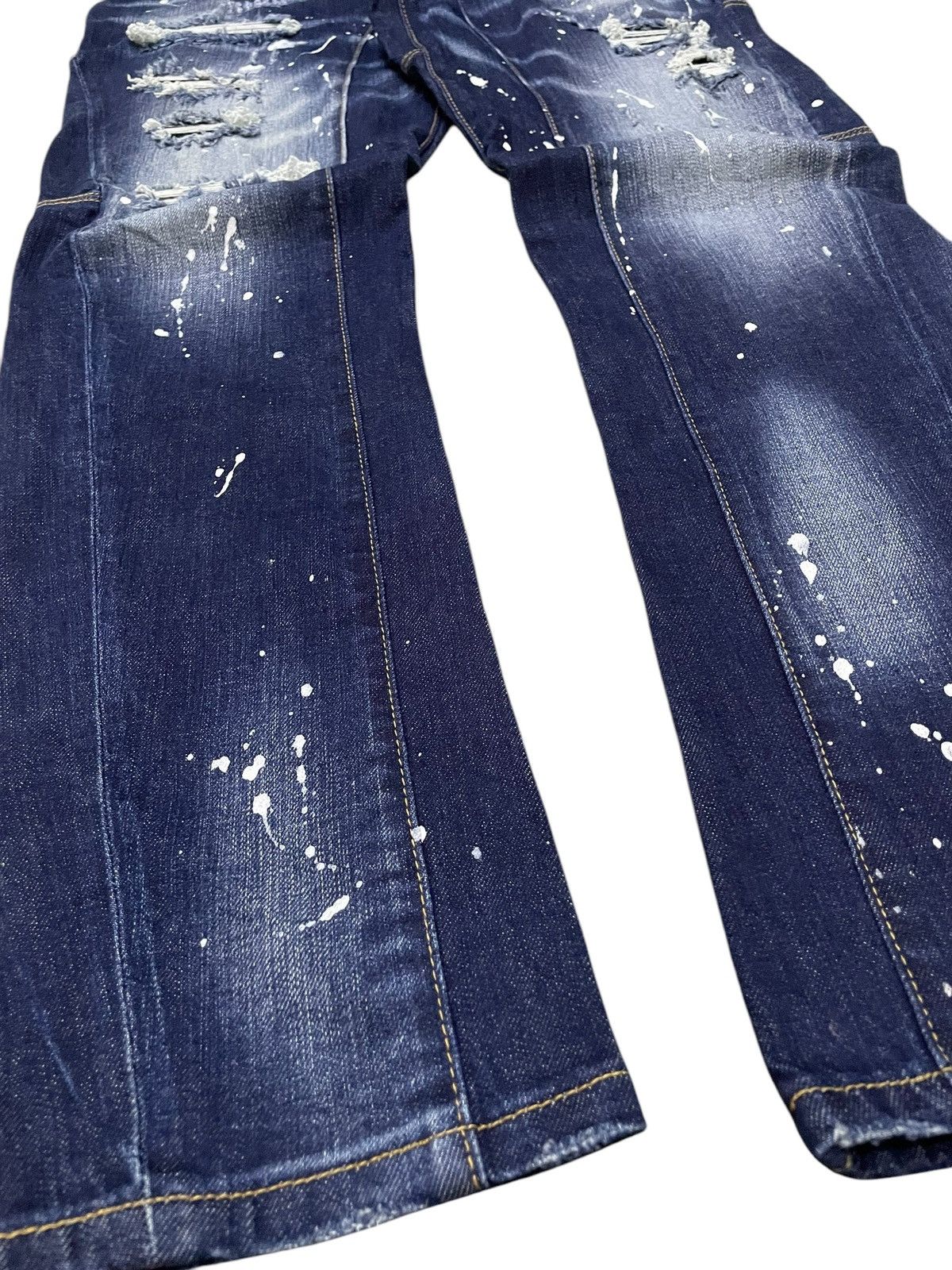 Dsquared2 BNWT Dsquared2 $800 Biker Distressed Paint Splatter Jeans Size US 34 / EU 50 - 6 Thumbnail
