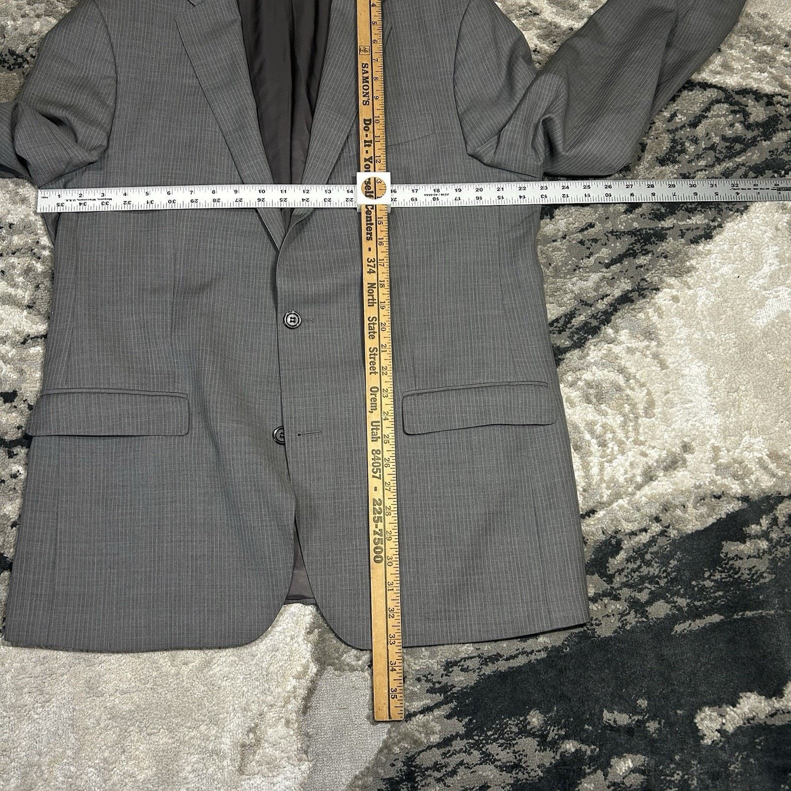 Lauren Ralph Lauren Lauren Ralph Lauren Blazer Sport Jacket 46 L Gray 100% Wool Size 46L - 7 Thumbnail