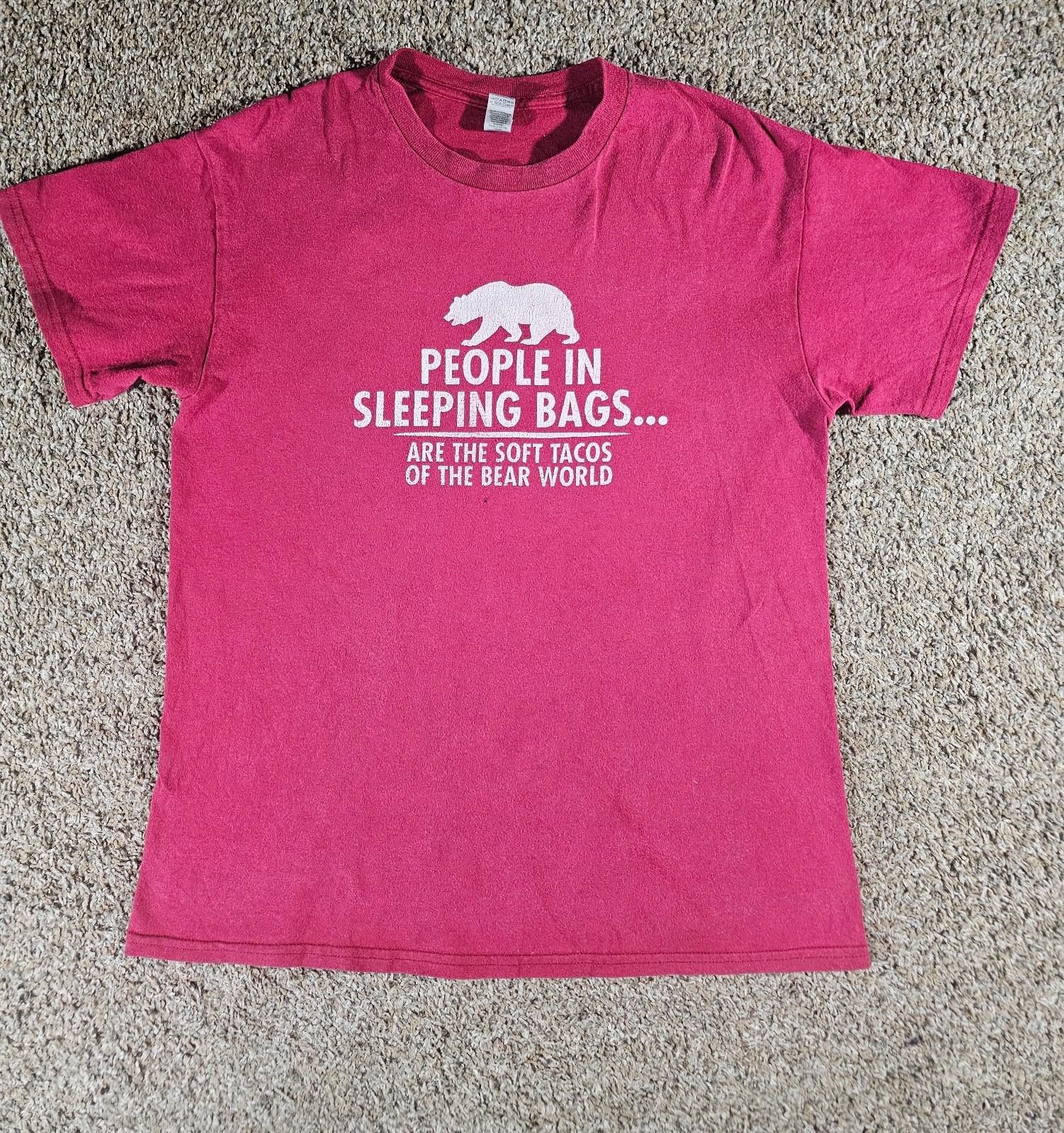 Gildan People In Sleeping Bags Are Soft Tacos Tshirt M Size US S / EU 44-46 / 1 - 1 Thumbnail