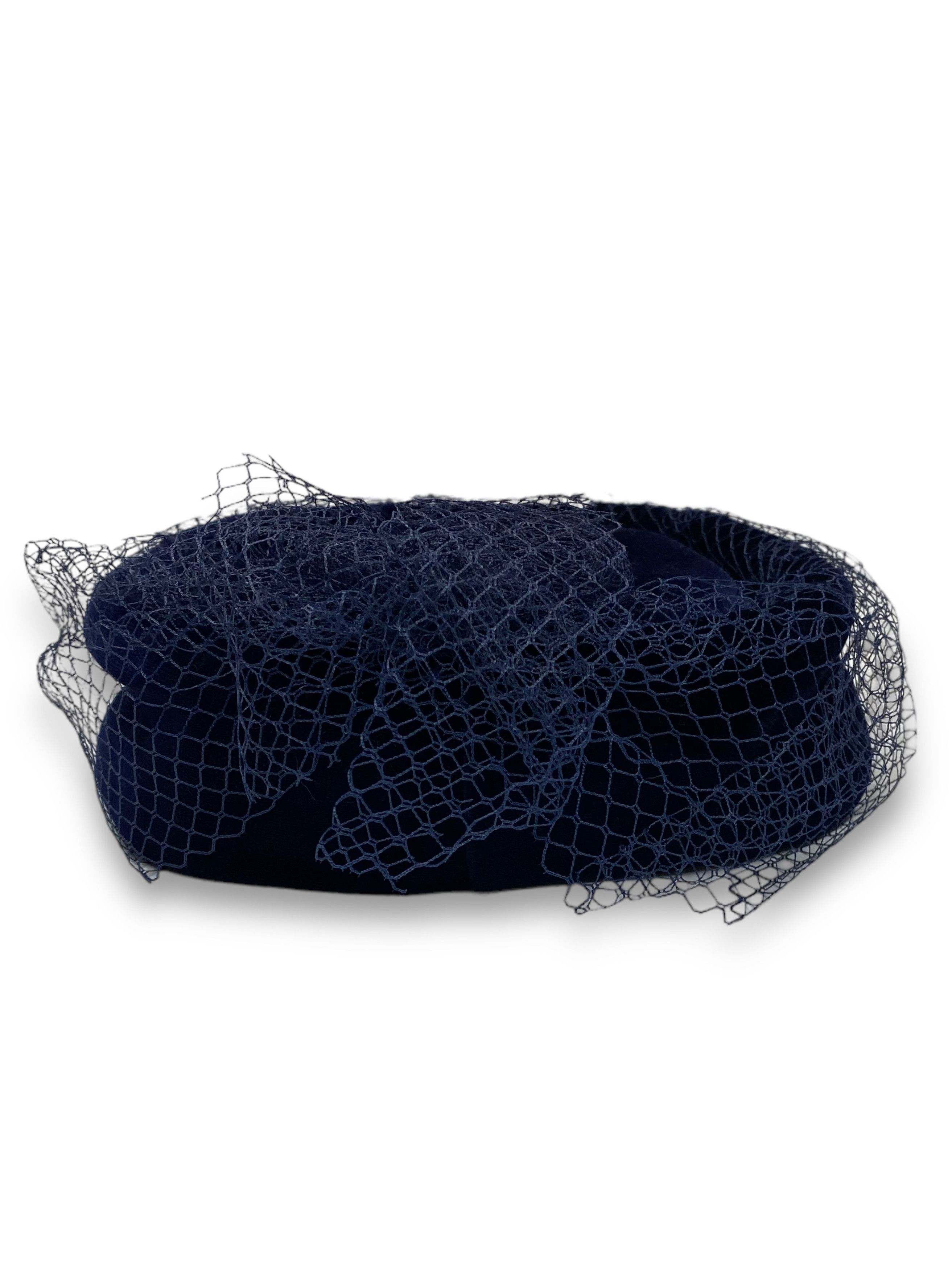 Vintage Vintage MARIDA Ladie's Luxury Navy Velvet Hat M760 Size ONE SIZE - 2 Thumbnail