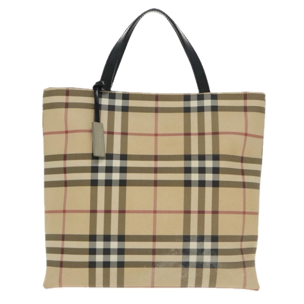 Burberry Nova Check Beige Canvas Handbag (Pre-Owned) Size ONE SIZE - 1 Thumbnail