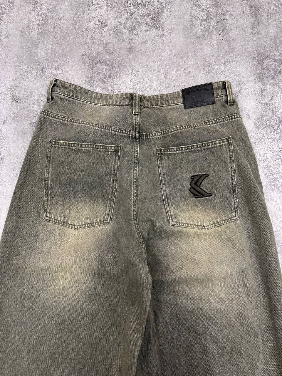 Karl Kani Karl Kani Men Baggy Jeans OG Washed Wavy Seams Green Size 34 Size US 34 / EU 50 - 3 Thumbnail