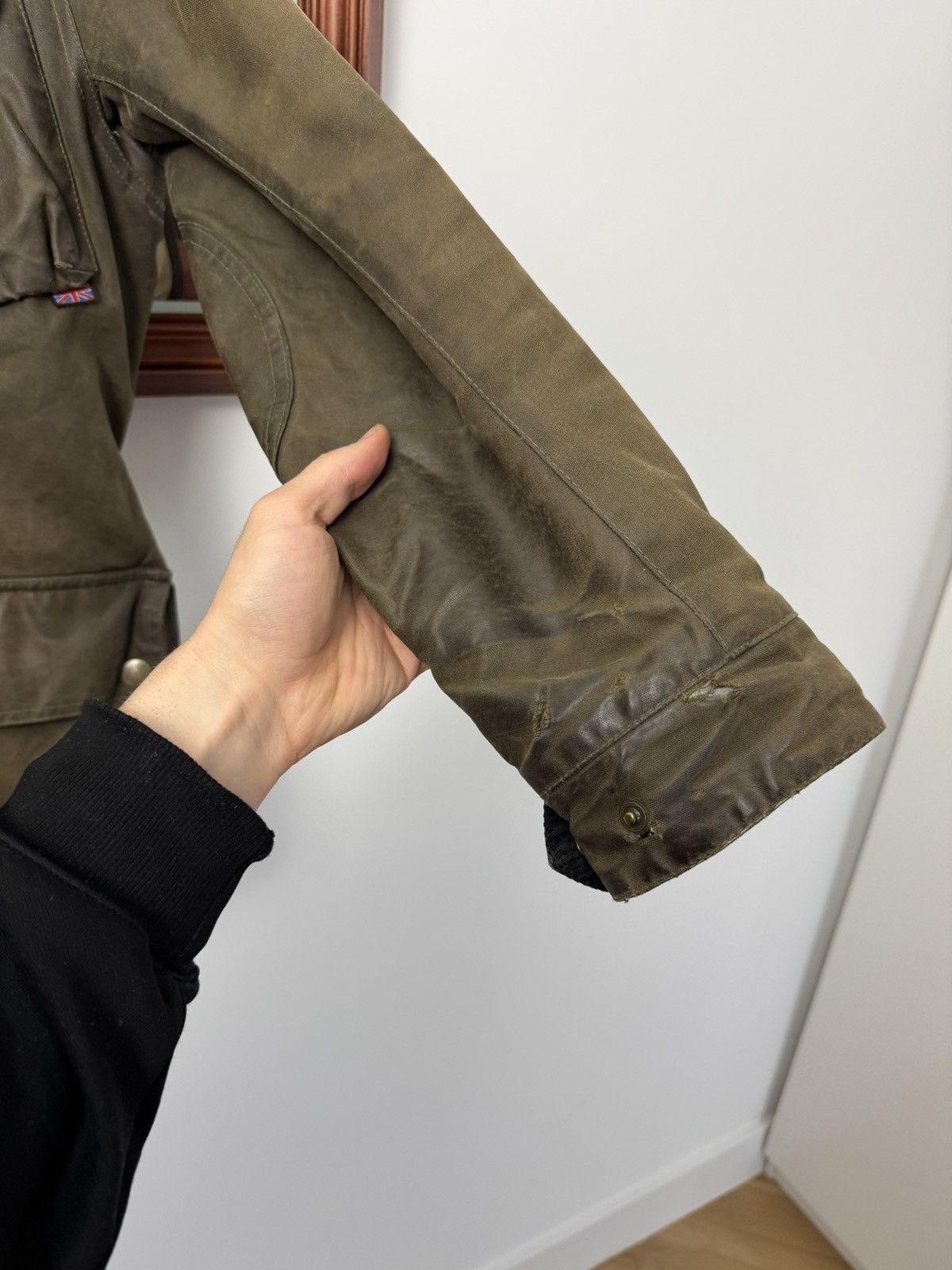 Belstaff Belstaff waxed jacket vintage casual distressed olive rare Size US M / EU 48-50 / 2 - 9 Thumbnail