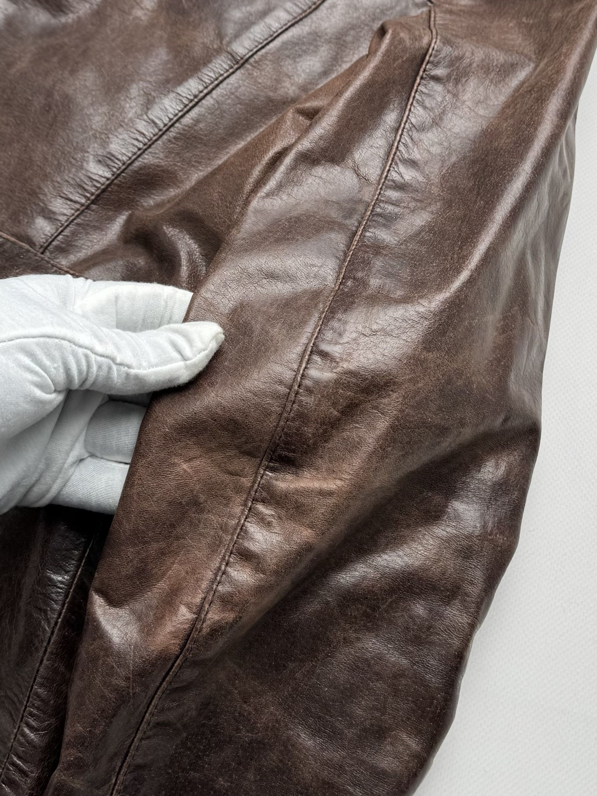 Vintage Vintage Leather Jacket Belted Zip Up Style Biker Coat E2 Size M / US 6-8 / IT 42-44 - 11 Thumbnail