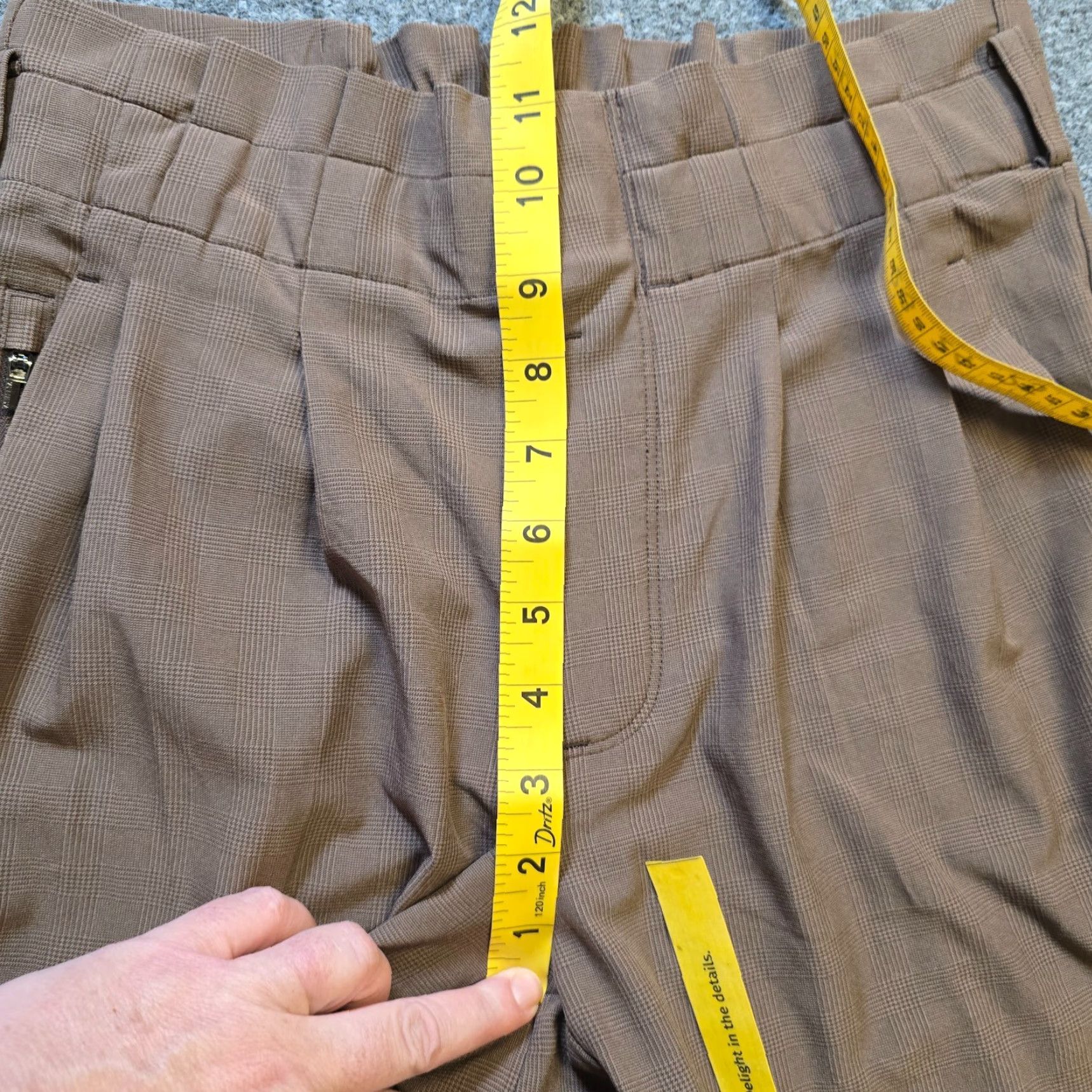 Vintage Ahtleta Pants Womens 0 Brown Skyline Plaid Pleated Taper Stretch Tapered Casual Jeans Pants Size 25" / US 0 / IT 36 - 6 Thumbnail