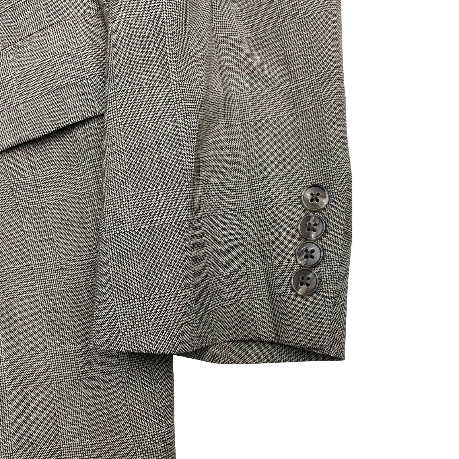 Hart Schaffner Marx Hart Schaffner Marx Men’s 100% Wool 2-Button Suit Beige Plai Size 42L - 4 Thumbnail