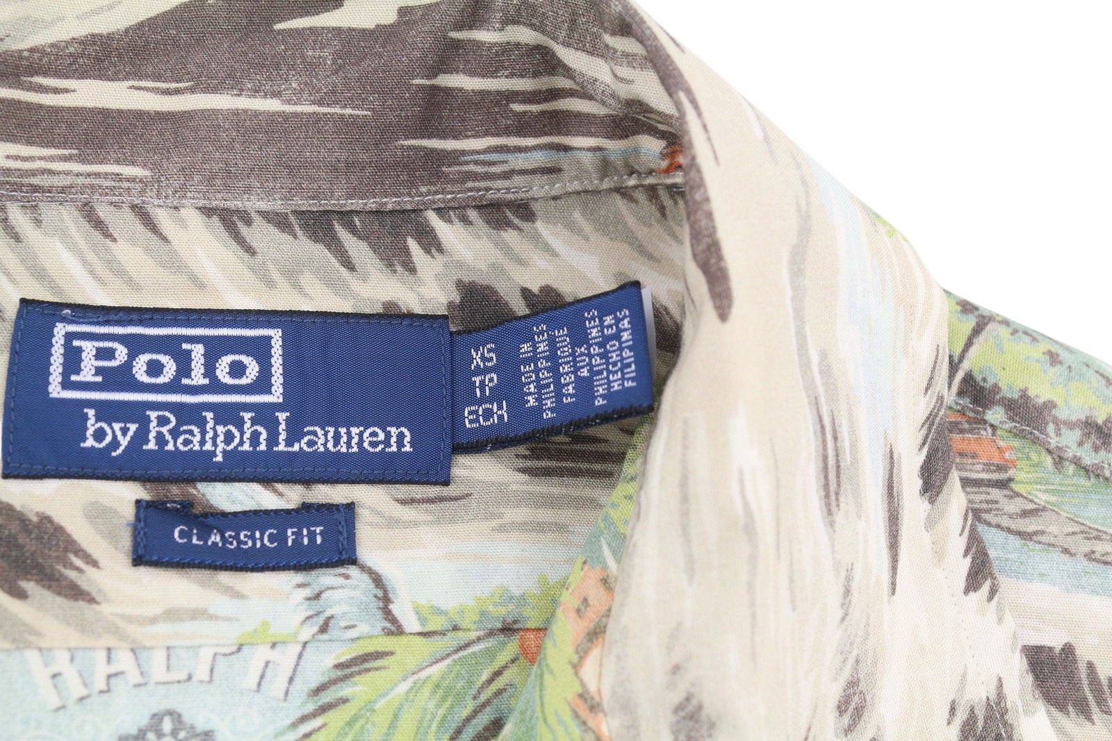 Ralph Lauren XS Patterned Fit Spread Neck Short Sleeve 87028 Size US XS / EU 42 / 0 - 6 Thumbnail
