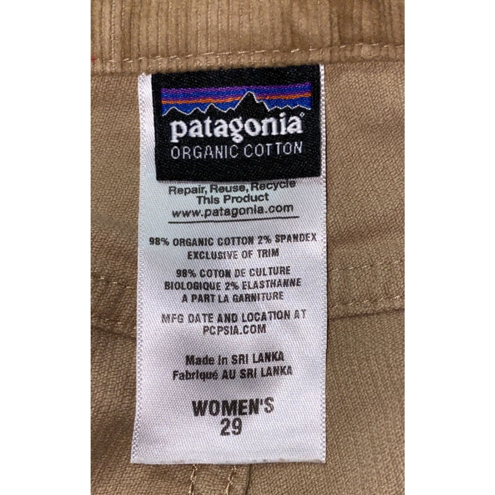Patagonia Patagonia Womens Pants Zip Fly Brown Organic Cotton 33 Inseam 31 Regular Size 33 Casual Womens Size 24" / US 00 / IT 34 - 6 Thumbnail