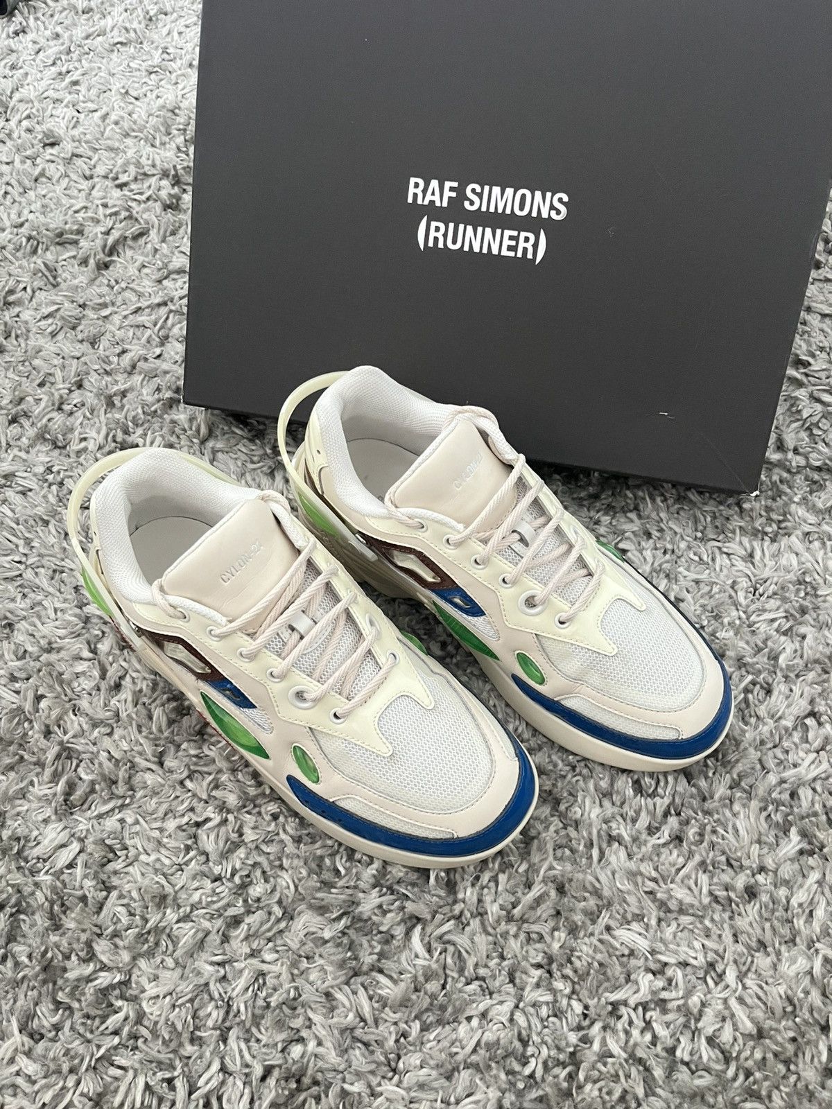 Raf Simons Raf Simons Cylon-21 (Runner) Cream brown blue Size US 8 / EU 41 - 4 Thumbnail