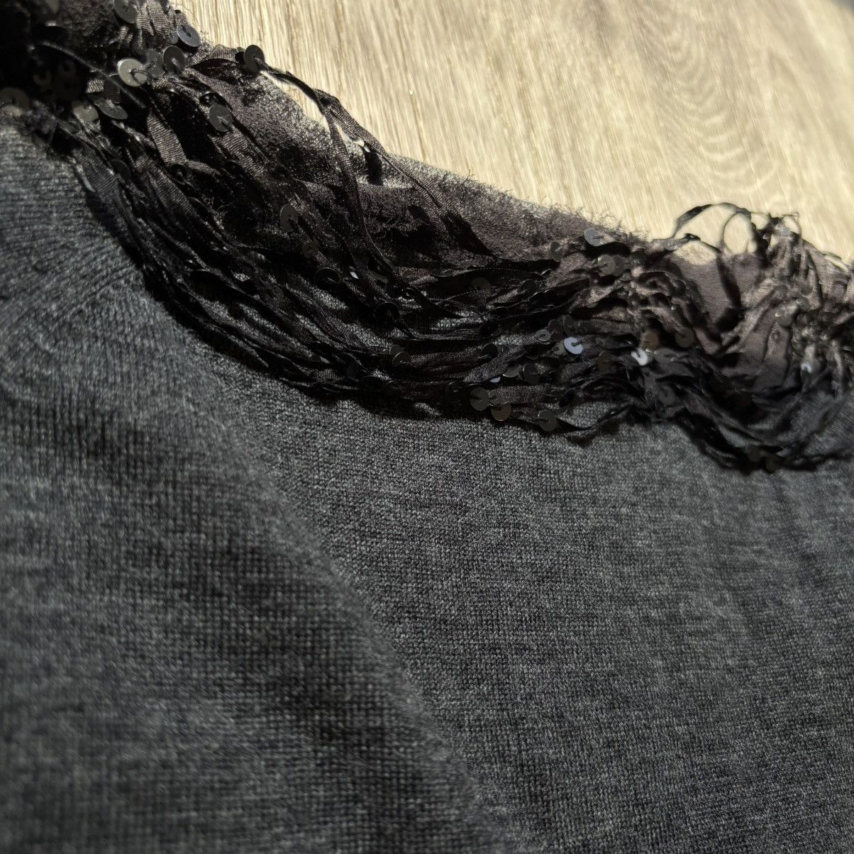 J.Crew J Crew Womens Medium Gray Silk Merino Wool Sequined Cardigan Size M / US 6-8 / IT 42-44 - 5 Thumbnail