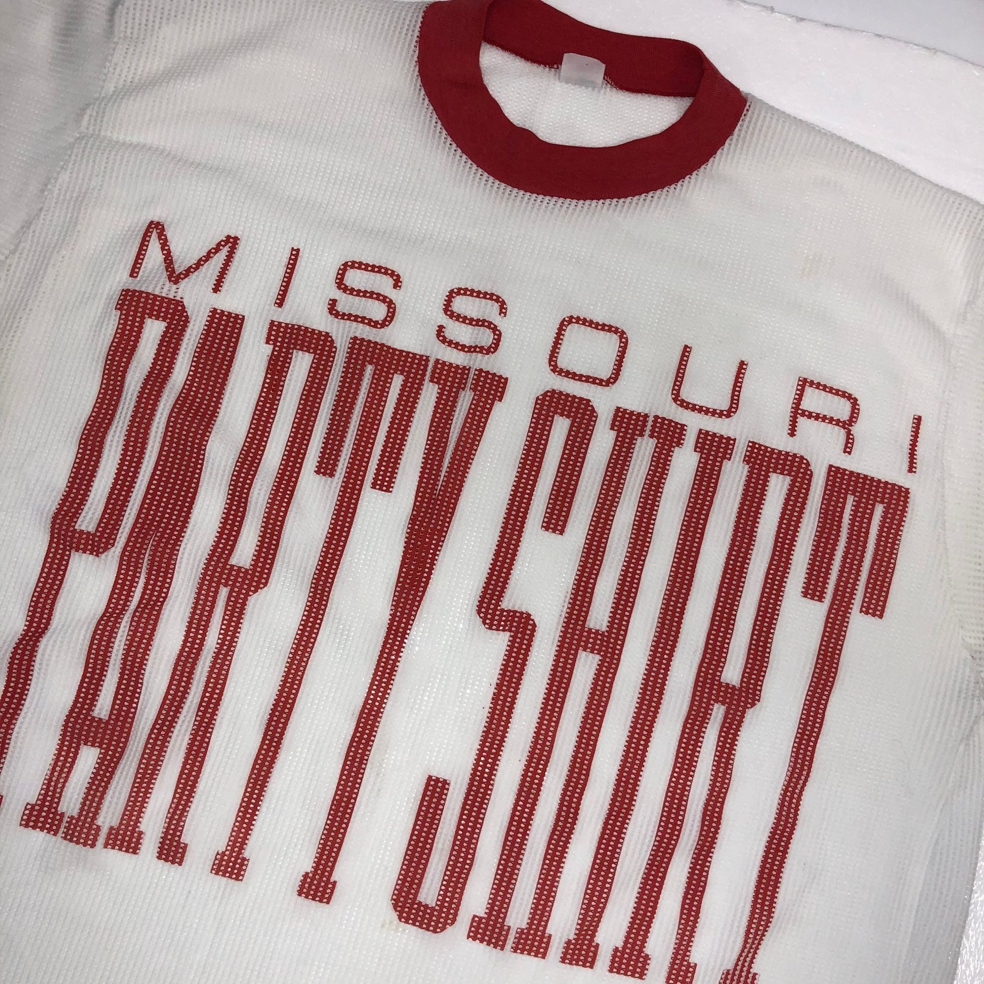 Other Vtg Artex MESH Net Missouri State College Party RINGER Shirt Size US XXL / EU 58 / 5 - 1 Thumbnail