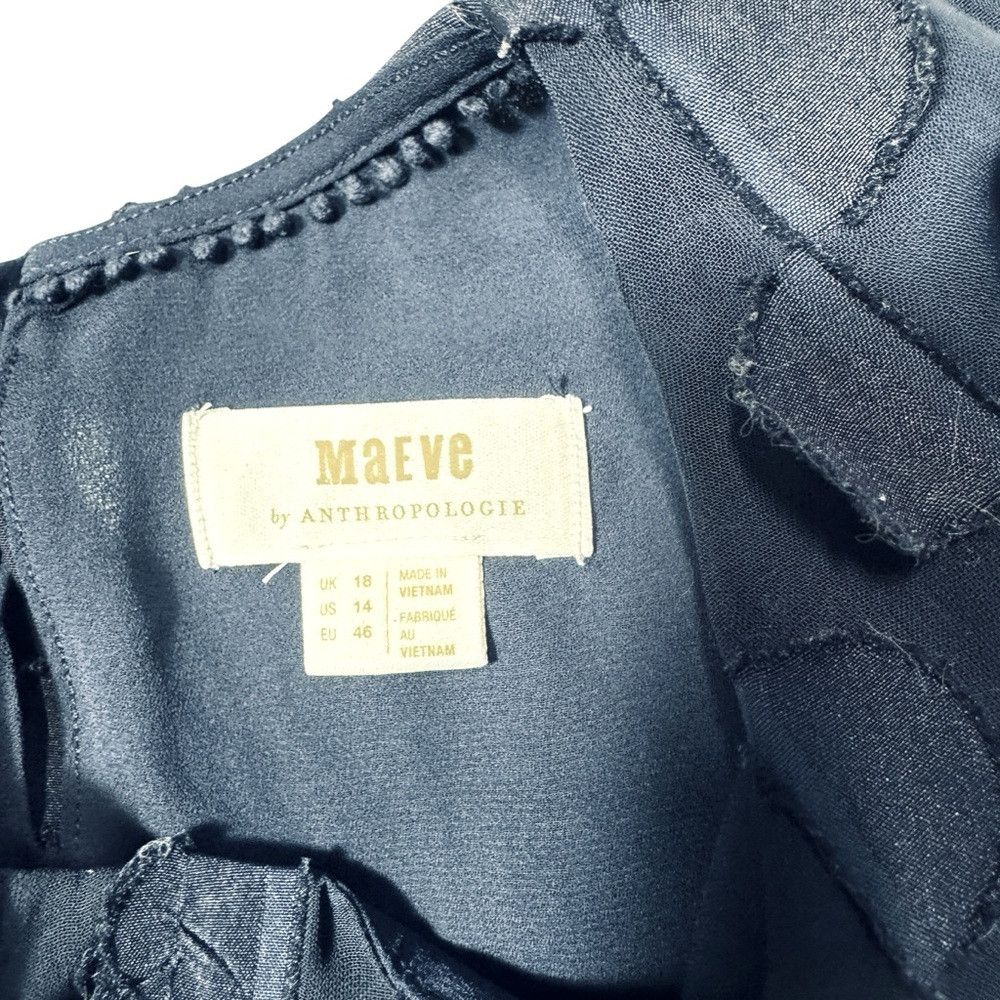 Other Maeve Anthropologie Dimensional Navy Sleeveless Blouse Size Size XL / US 12-14 / IT 48-50 - 8 Thumbnail