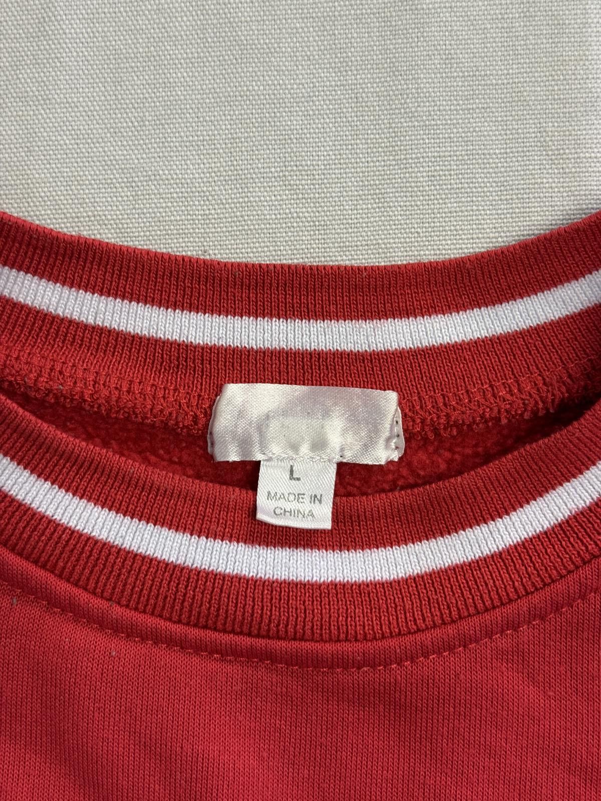 Designer Chicago Red Crewneck - Puff Varsity Style Chicago City - L Size US L / EU 52-54 / 3 - 2 Thumbnail