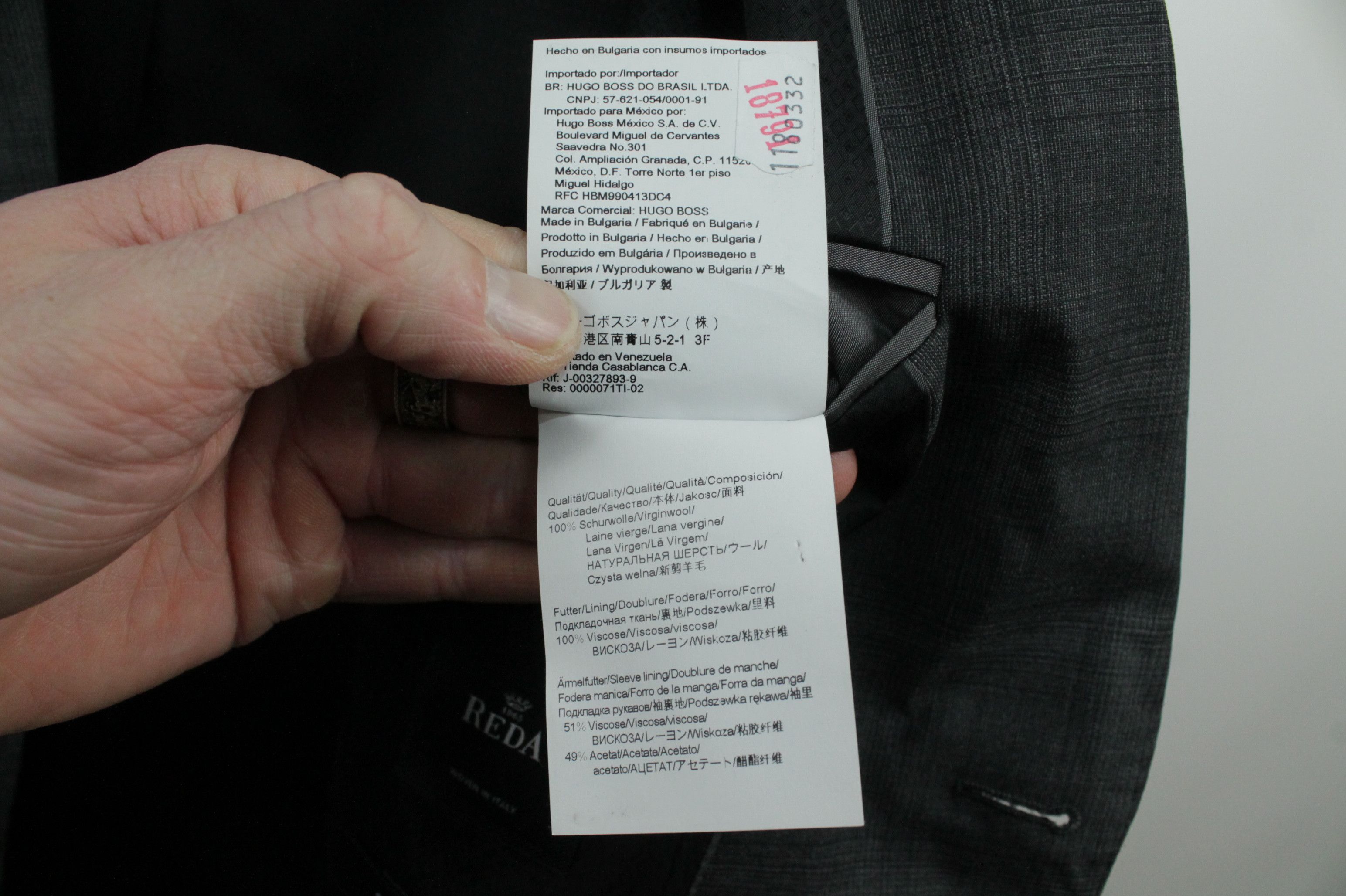 Hugo Boss Hugo Boss Johnstons1/Lenon Reda Wool Checkered Suit Size 44R - 8 Thumbnail