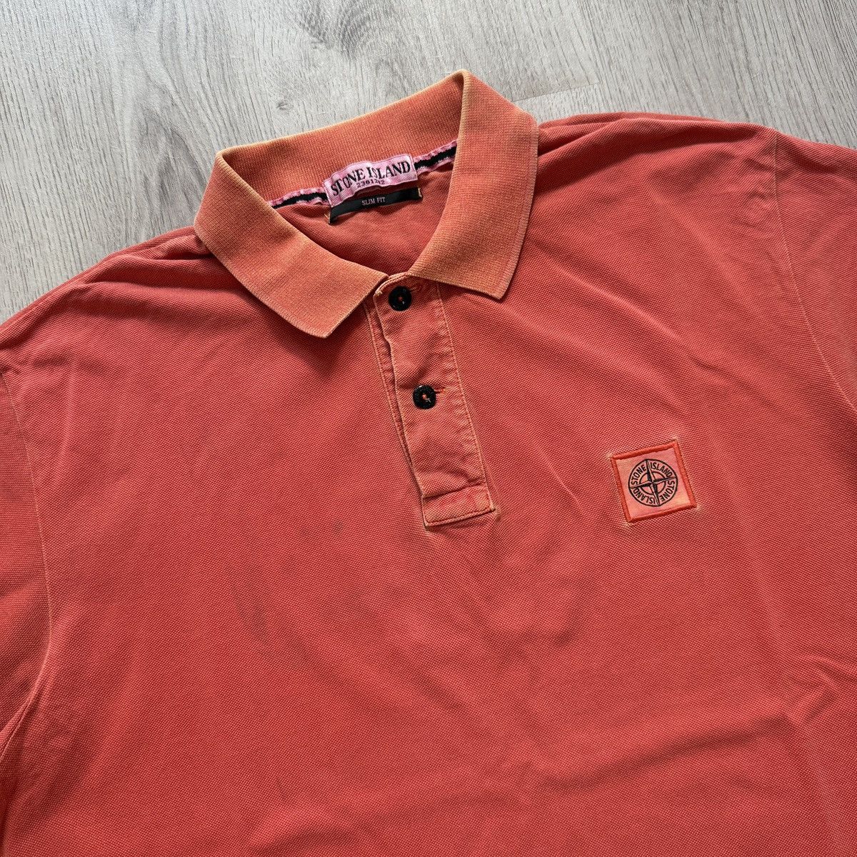 Other Vintage Stone Island Polo Garment Dyed Lava Orange Shirt Size US XL / EU 56 / 4 - 4 Thumbnail