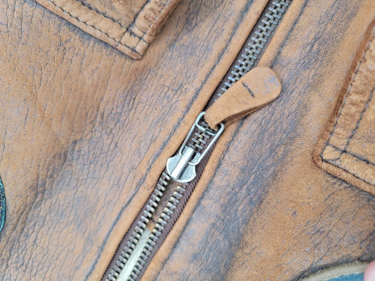 Avirex ✅️Vintage 80s Brown Avirex G-1 Flight Us Leather Jacket Size US L / EU 52-54 / 3 - 12 Thumbnail