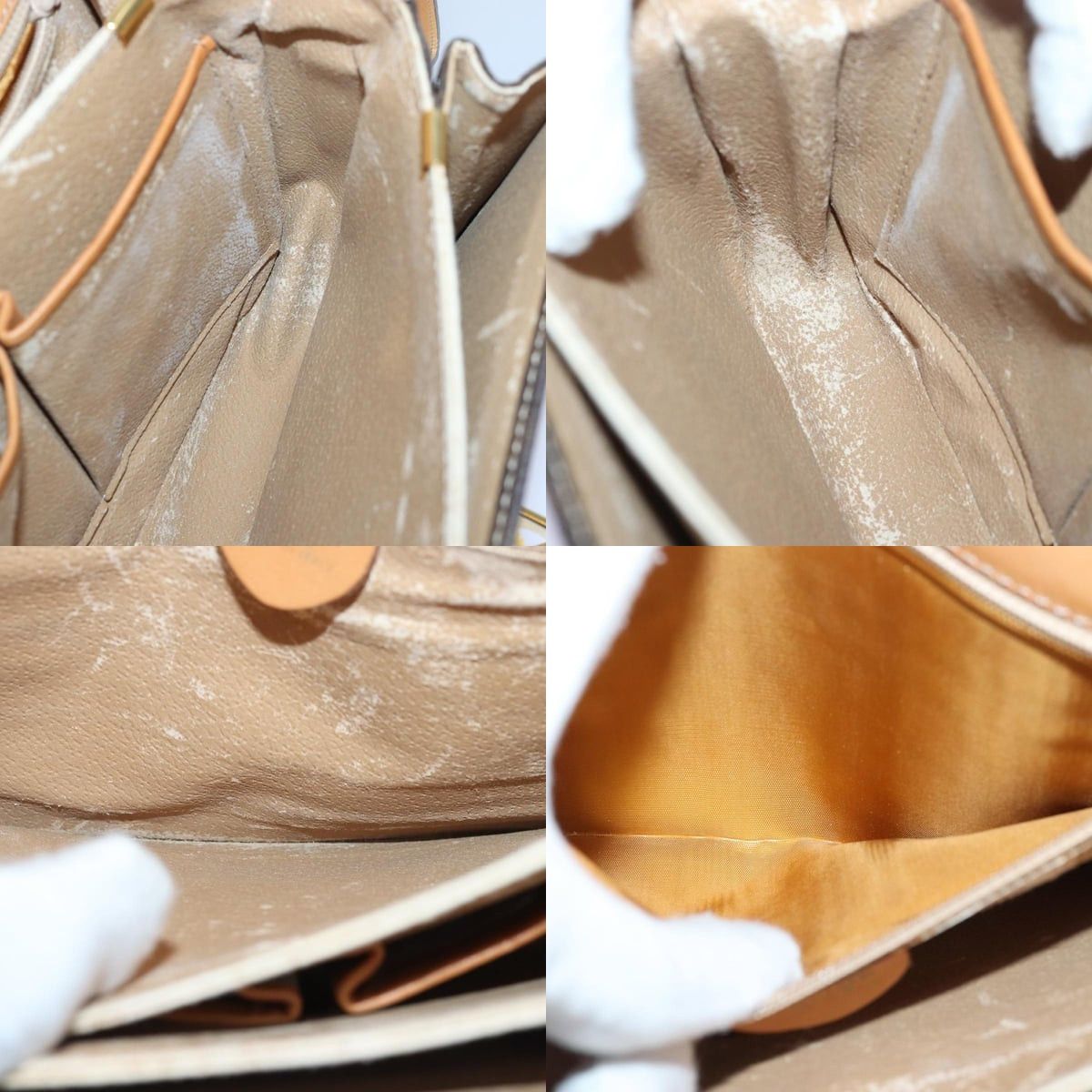 Celine CELINE Macadam Canvas Shoulder Bag Pvc Leather Brown Size ONE SIZE - 12 Thumbnail