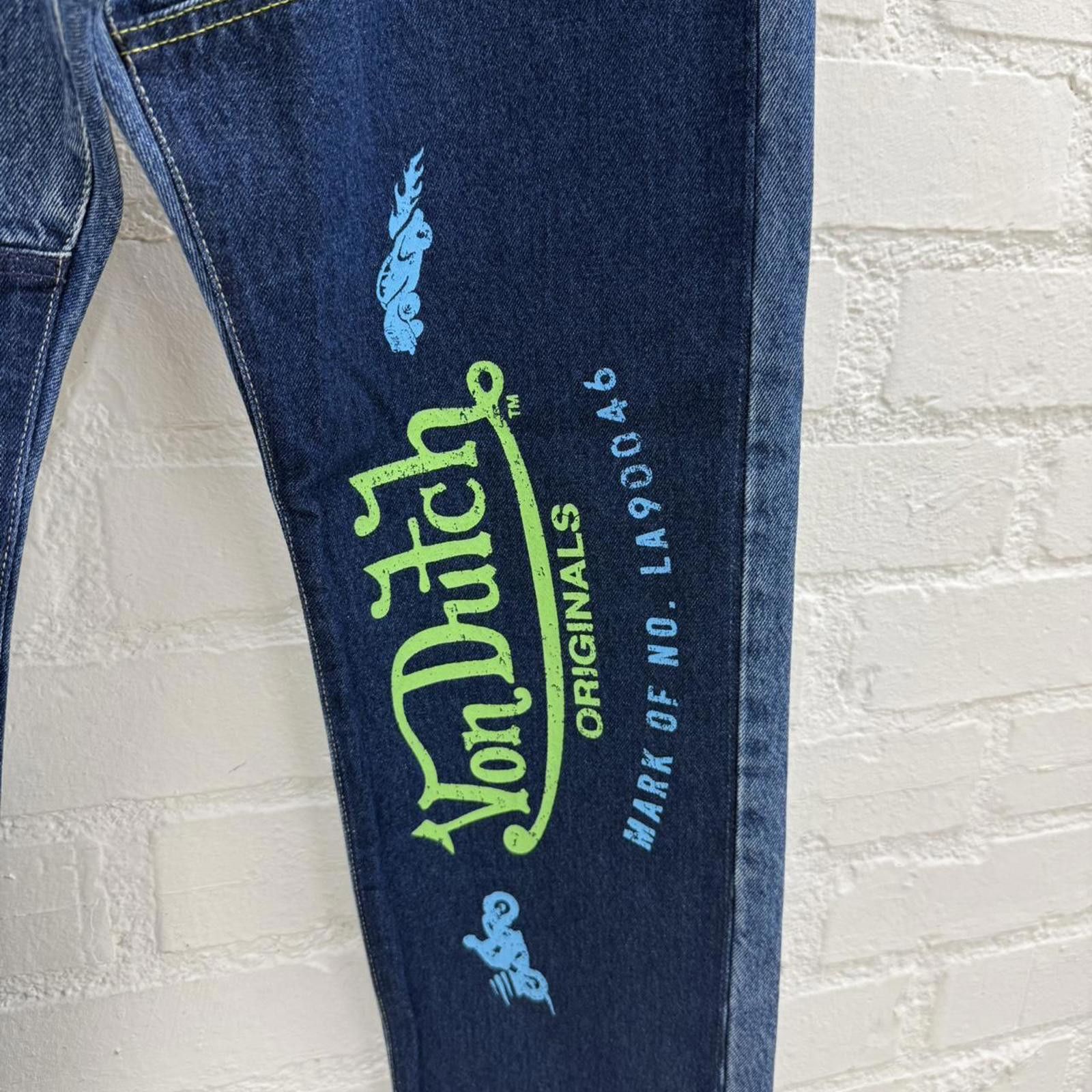 Von Dutch Von Dutch Patchwork Jeans W38 L32 Graphic Logo Denim Size US 38 / EU 54 - 6 Thumbnail