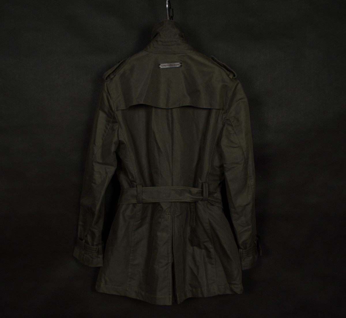 Ermenegildo Zegna Ermenegildo Zegna Olive Heavy Trench Coat Jacket Size US M / EU 48-50 / 2 - 7 Thumbnail