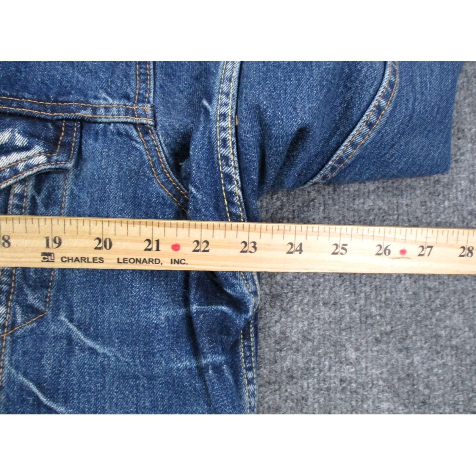 Levi's Levi's Jacket Mens XL Blue Denim Trucker Red Tab Jean Workwear Biker, Leather? (Note: Original has no leather) Size US 36 / EU 52 - 5 Thumbnail