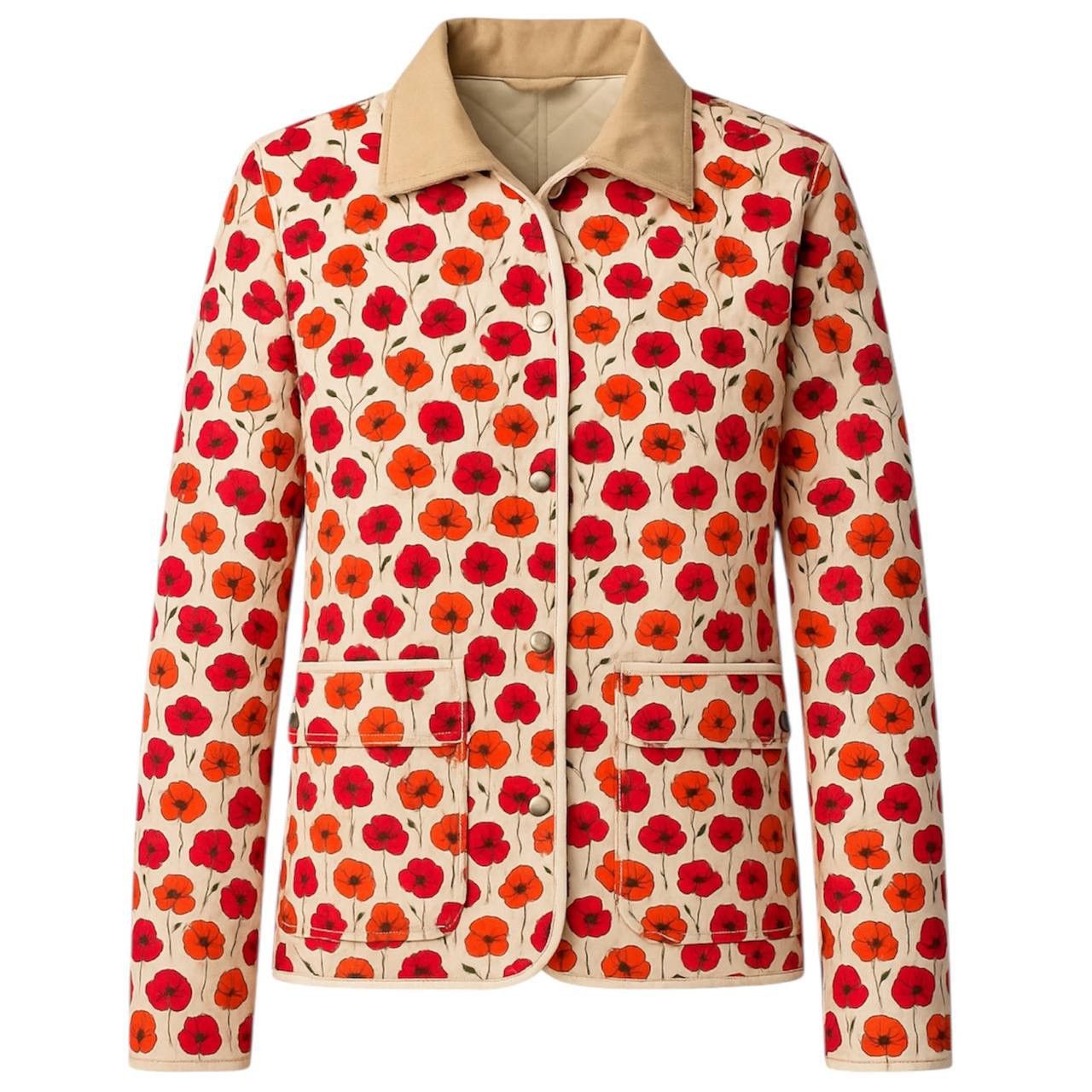 BARBOUR COUNTY COTTAGE PRINTS DESIGN FLOWERS ART JACKET SZ14