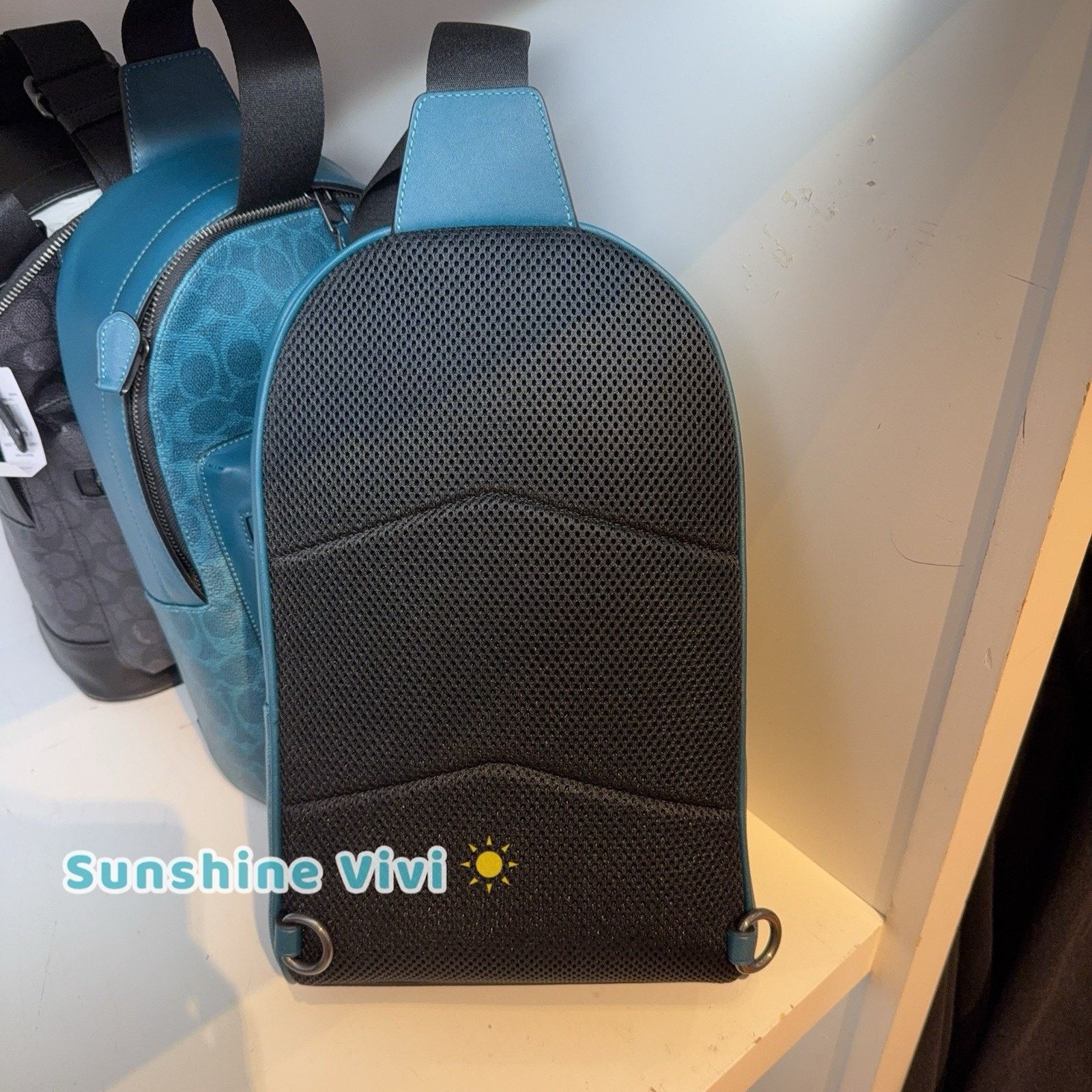 Coach NWT Coach Men West Pack Canvas CV924 Aquamarine/Teal Size ONE SIZE - 5 Thumbnail