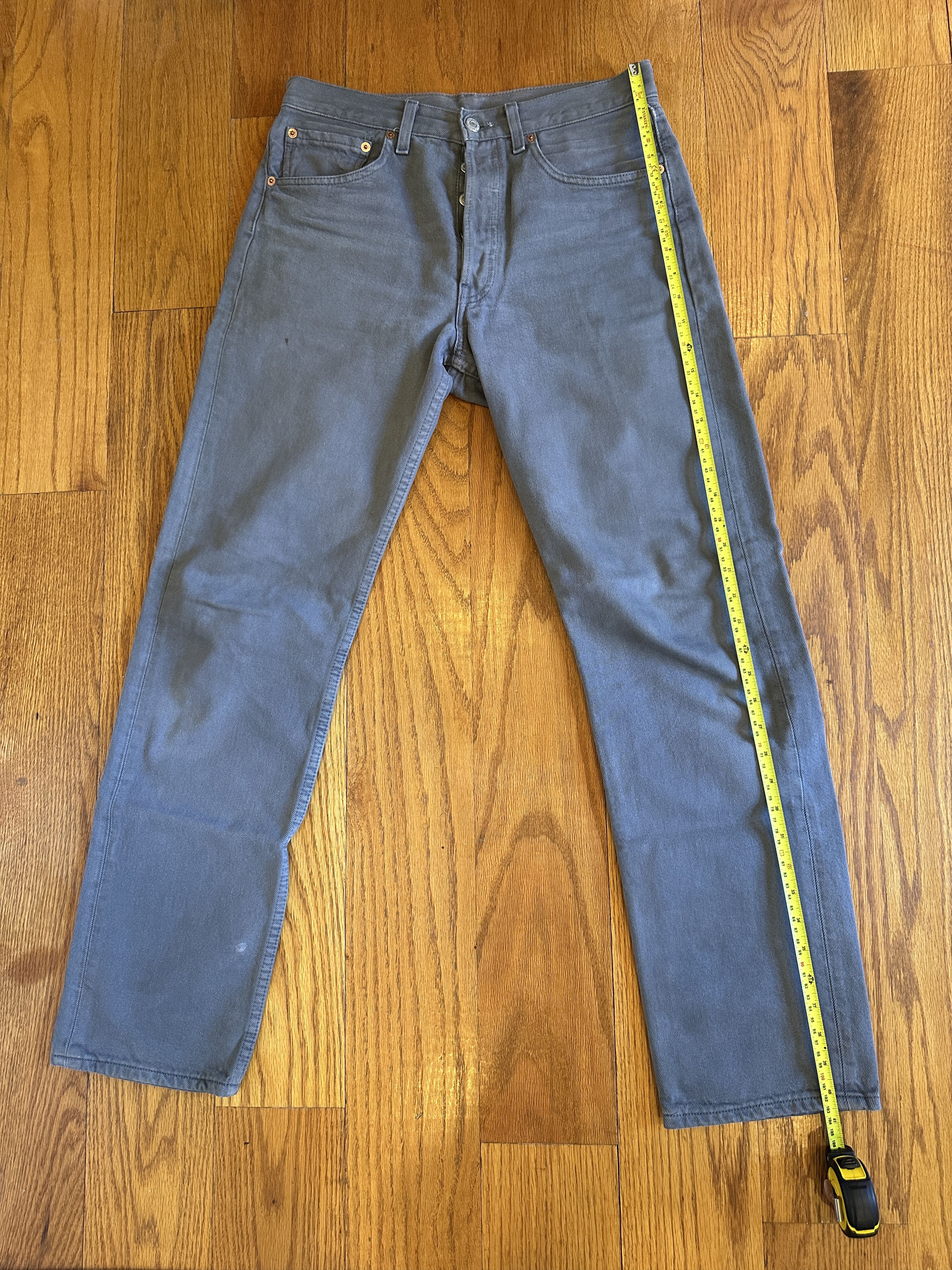 Levi's Vintage Levi's 501 Grey Denim 90s Size US 30 / EU 46 - 8 Thumbnail