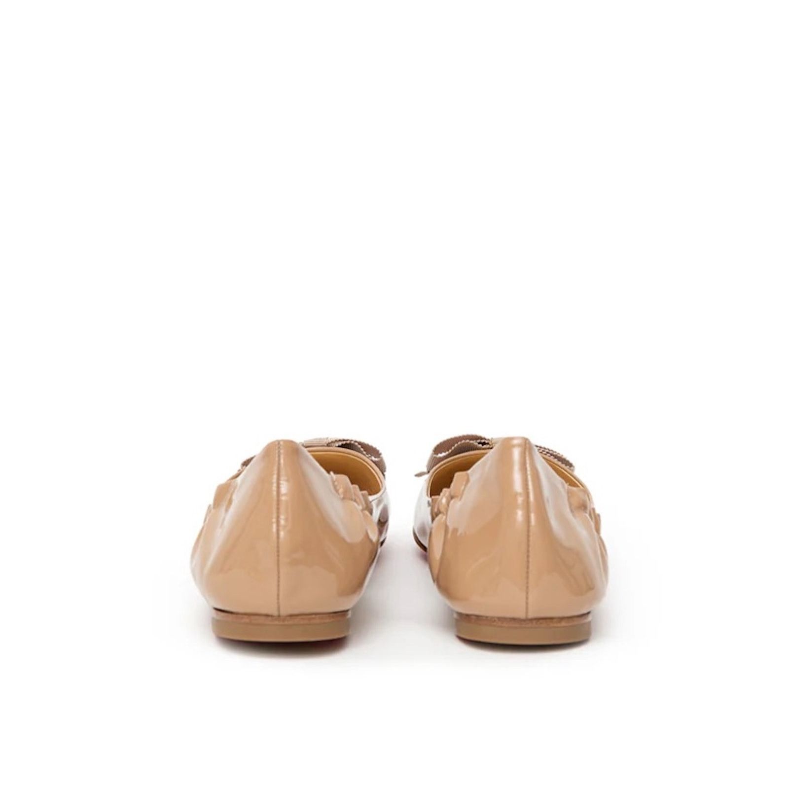 Christian Louboutin Christian Louboutin Gloriana Patent Ballerina Flat Nude 37.5 Size US 7.5 / IT 37.5 - 6 Thumbnail