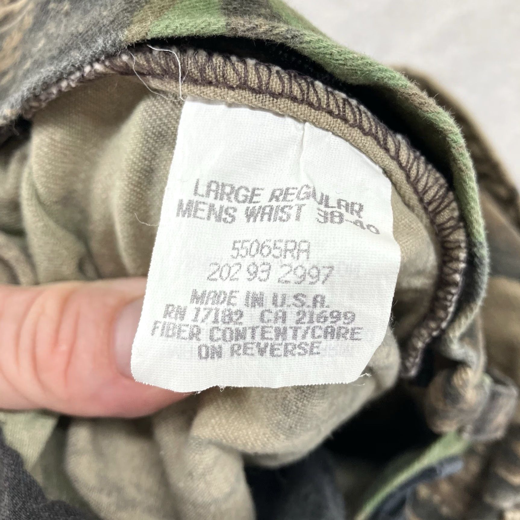 Walls VINTAGE Walls Camo Pants Large 38x25.5 Camouflage Cargo Adjustable Waist Mens Size US 33 - 3 Thumbnail
