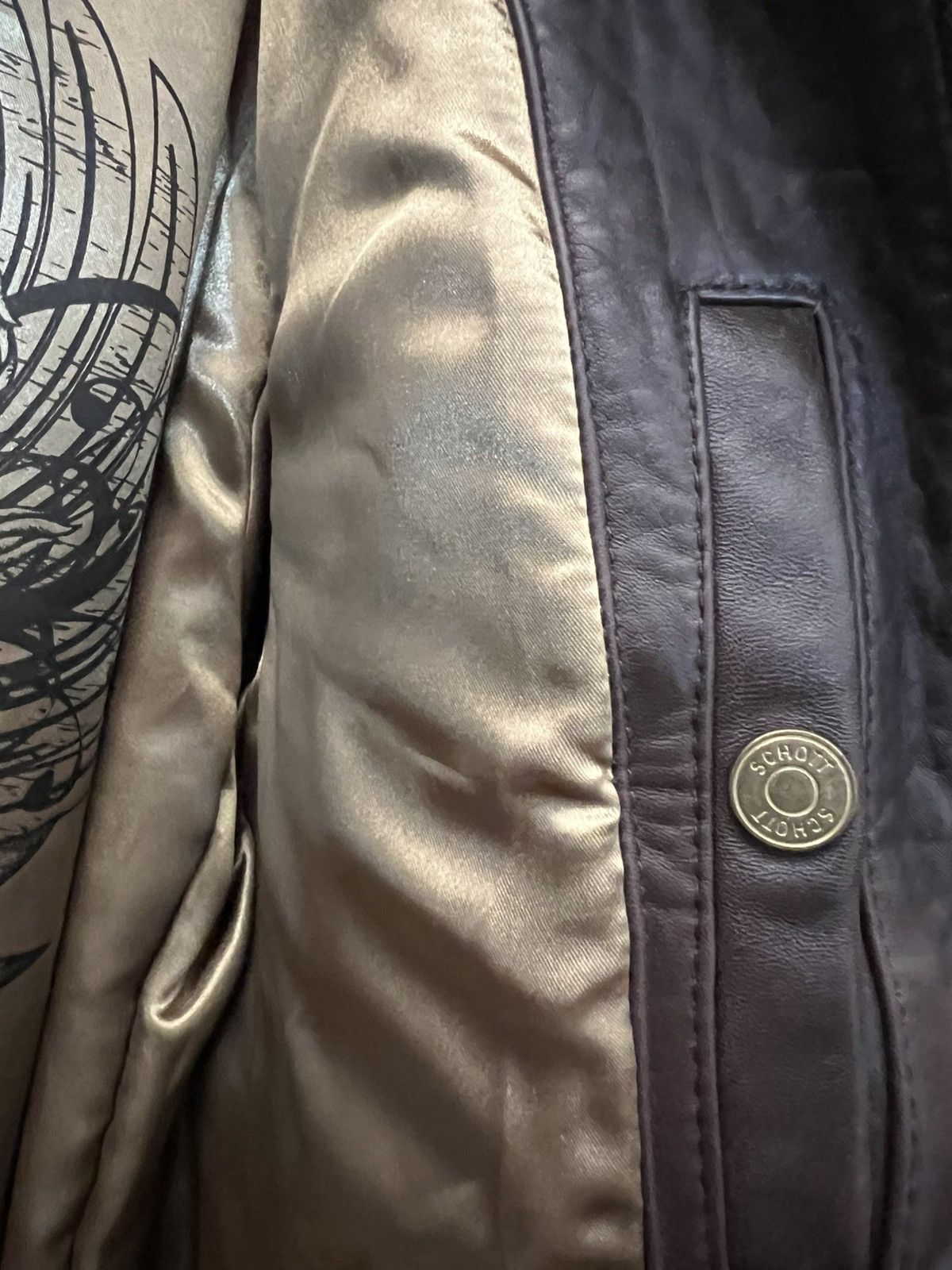 Schott Schott Brothers Rare Vintage Leather Bomber Jacket Size US L / EU 52-54 / 3 - 9 Thumbnail