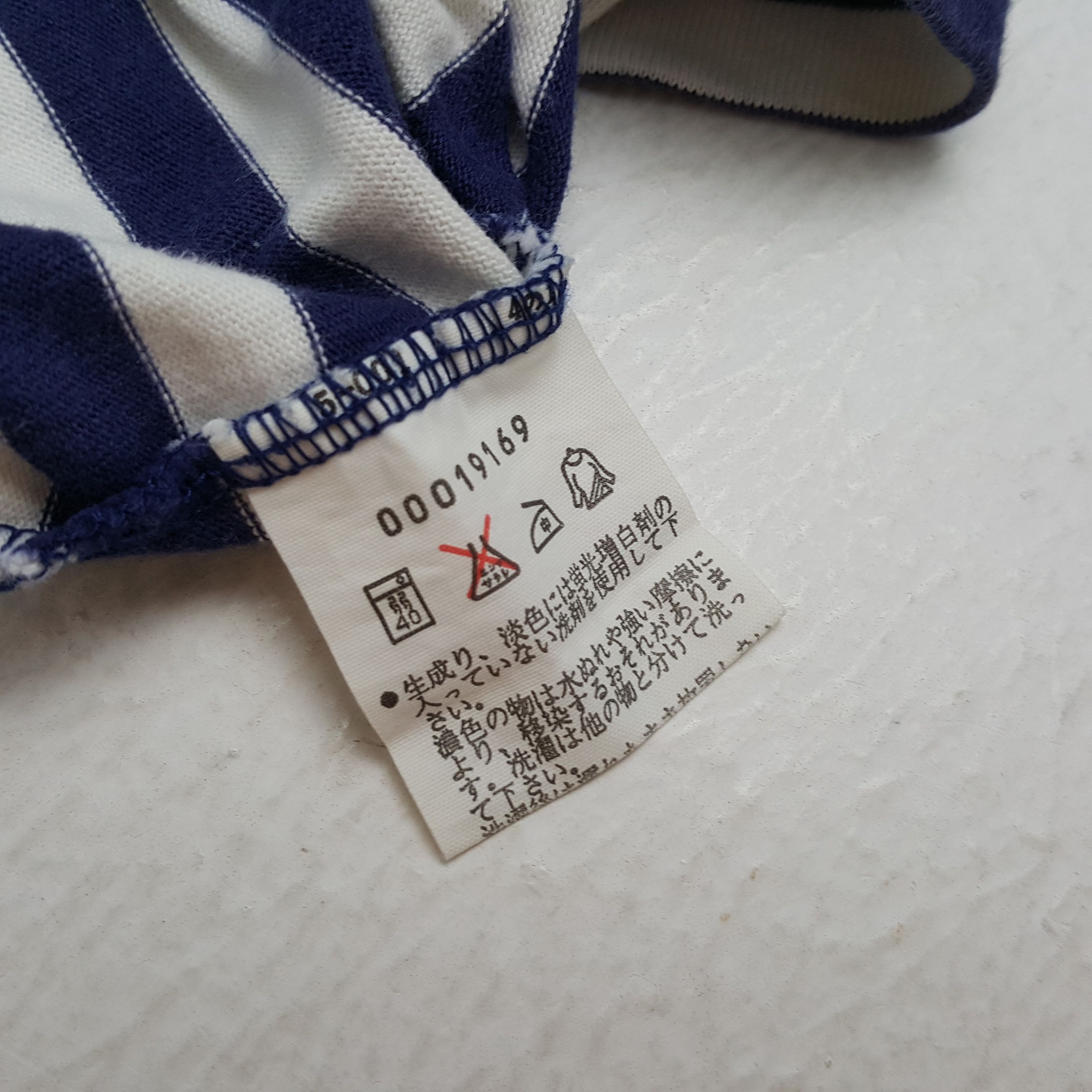 Vintage × agnes b. AGNES B HOMME Fashion Designer Stripes Design Tshirt Size US M / EU 48-50 / 2 - 5 Thumbnail