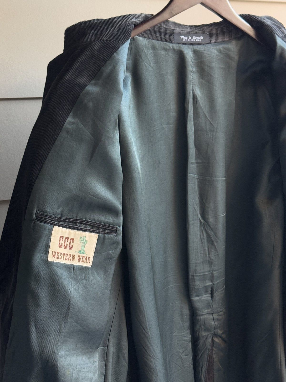 Cowboy Equipment VTG CCC Western Wear Black Corduroy Blazer Elbow Patches 52L Size US XXL / EU 58 / 5 - 4 Thumbnail
