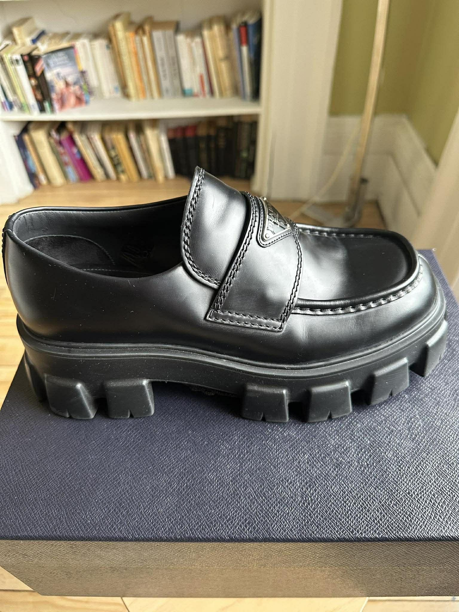 Prada Prada Monolith Brushed Leather Loafers Size US 7.5 / EU 40-41 - 16 Thumbnail