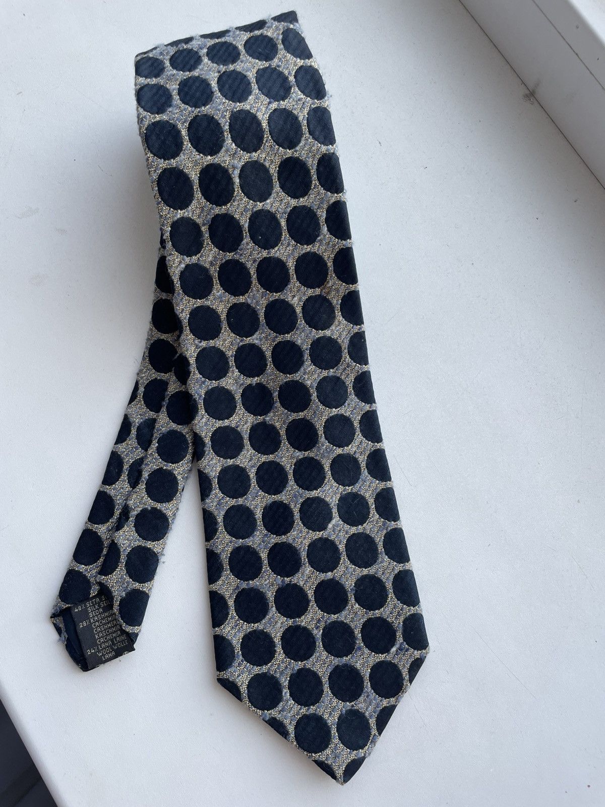 Ermenegildo Zegna Ermenegildo Zegna Vintage Silk And Cashmere Tie Size ONE SIZE - 2 Thumbnail