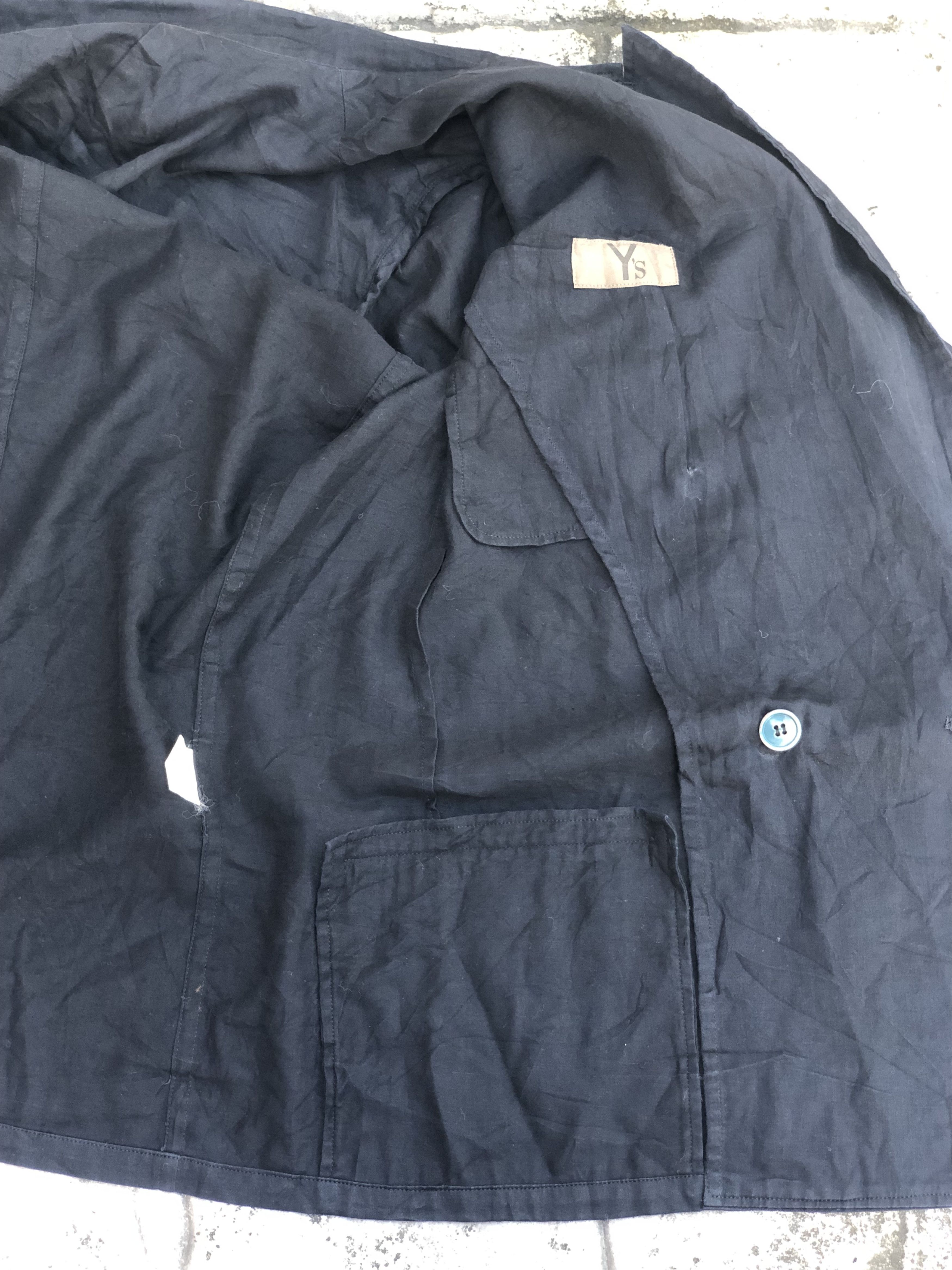 Y's Y’s by Yohji Yamamoto Double-Breasted Black Blazer – Japan Size 48R - 8 Thumbnail
