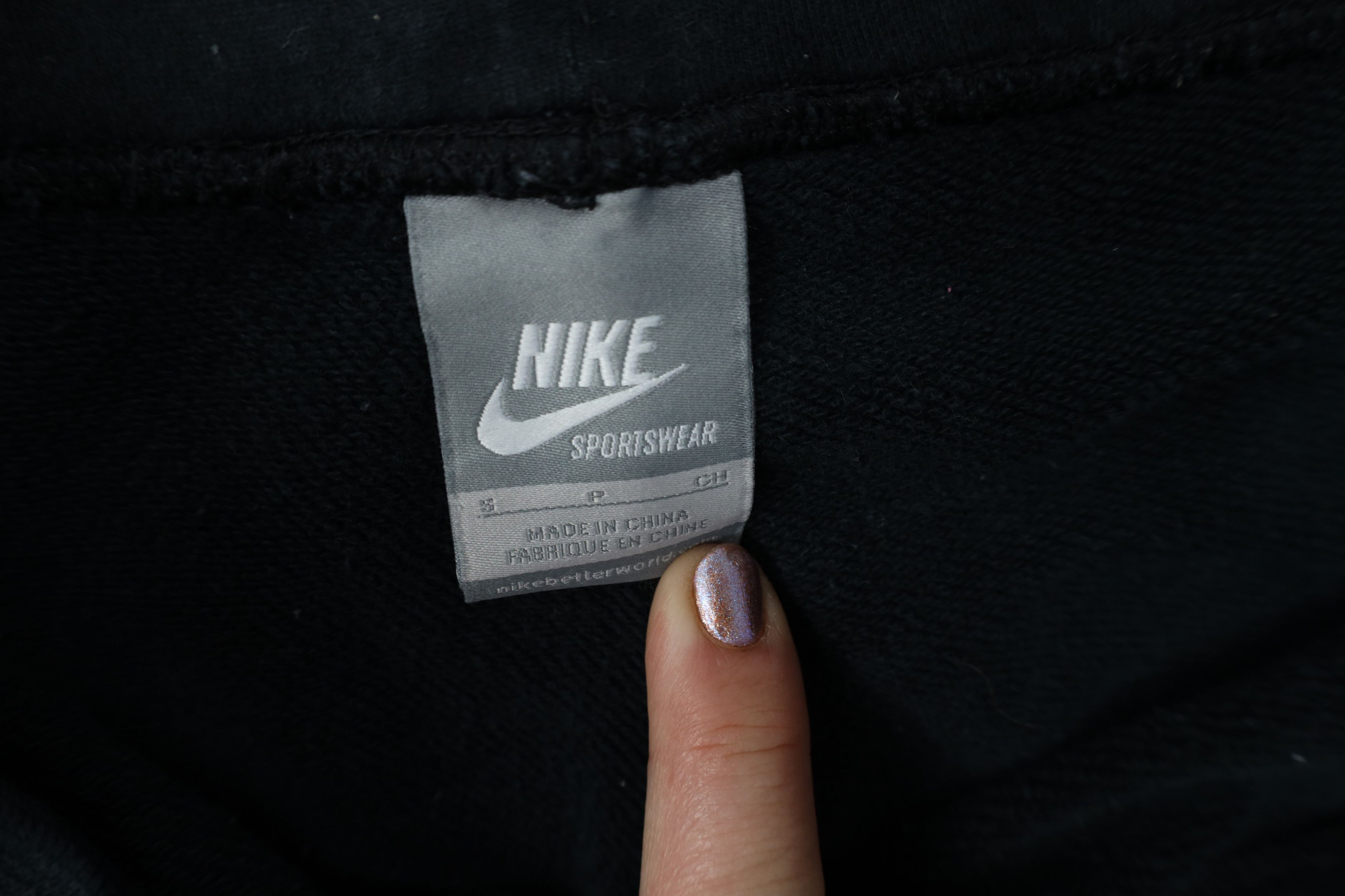 Nike Vintage Y2K Nike Swoosh Flared Wide Leg Sweatpants Black Size 30" / US 8 / IT 44 - 7 Thumbnail