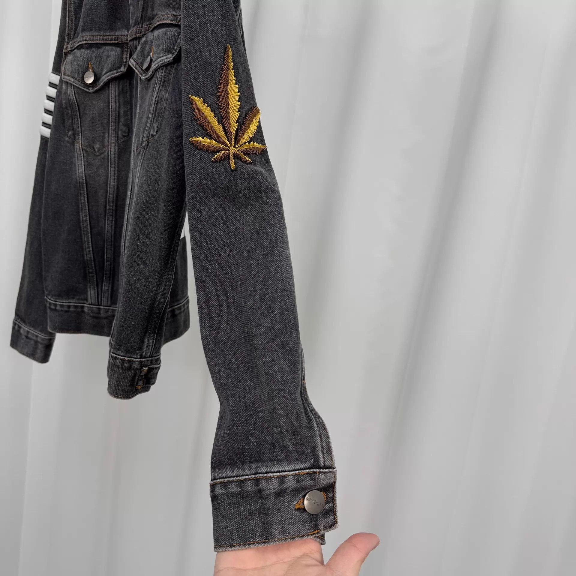 Palm Angels Palm Angels Logo Print Denim Jacket S 99 New Size S / US 4 / IT 40 - 4 Thumbnail