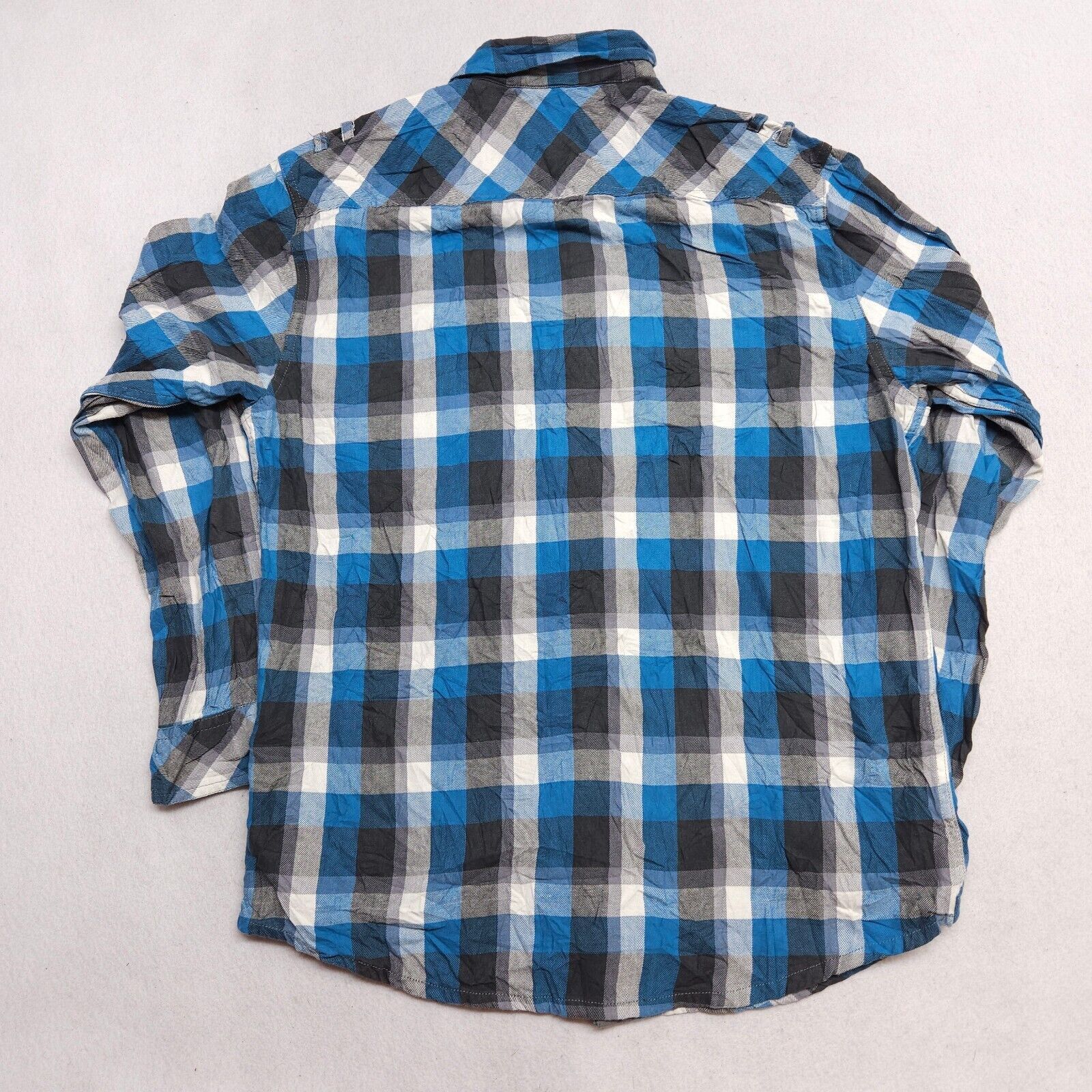 Ocean Current Ocean Current Gingham Flannel Button Shirt Mens Size L Blue Size US L / EU 52-54 / 3 - 10 Thumbnail