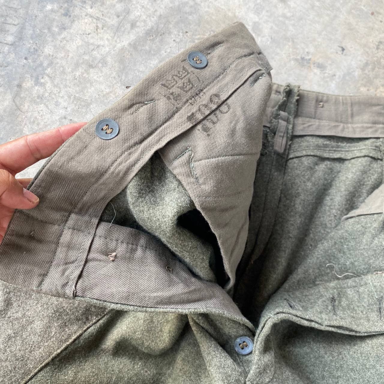 Vintage Extreme Rare Authentic WWI 1918 Military Wool Trousers Size US 34 / EU 50 - 12 Thumbnail
