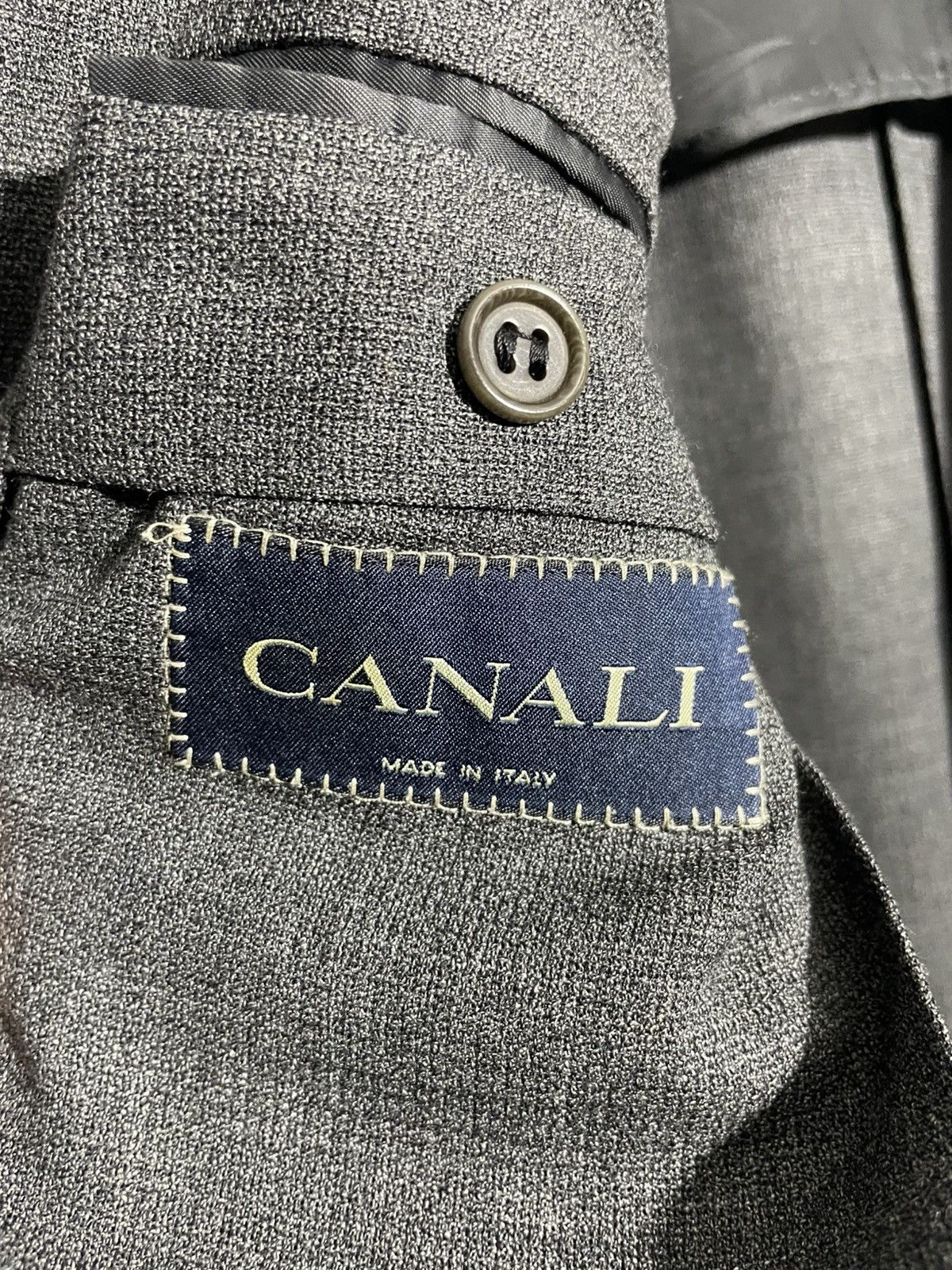 Canali Vintage Canali Two Piece Wool Suit Blazer/Pants Italy Size 52L - 9 Thumbnail