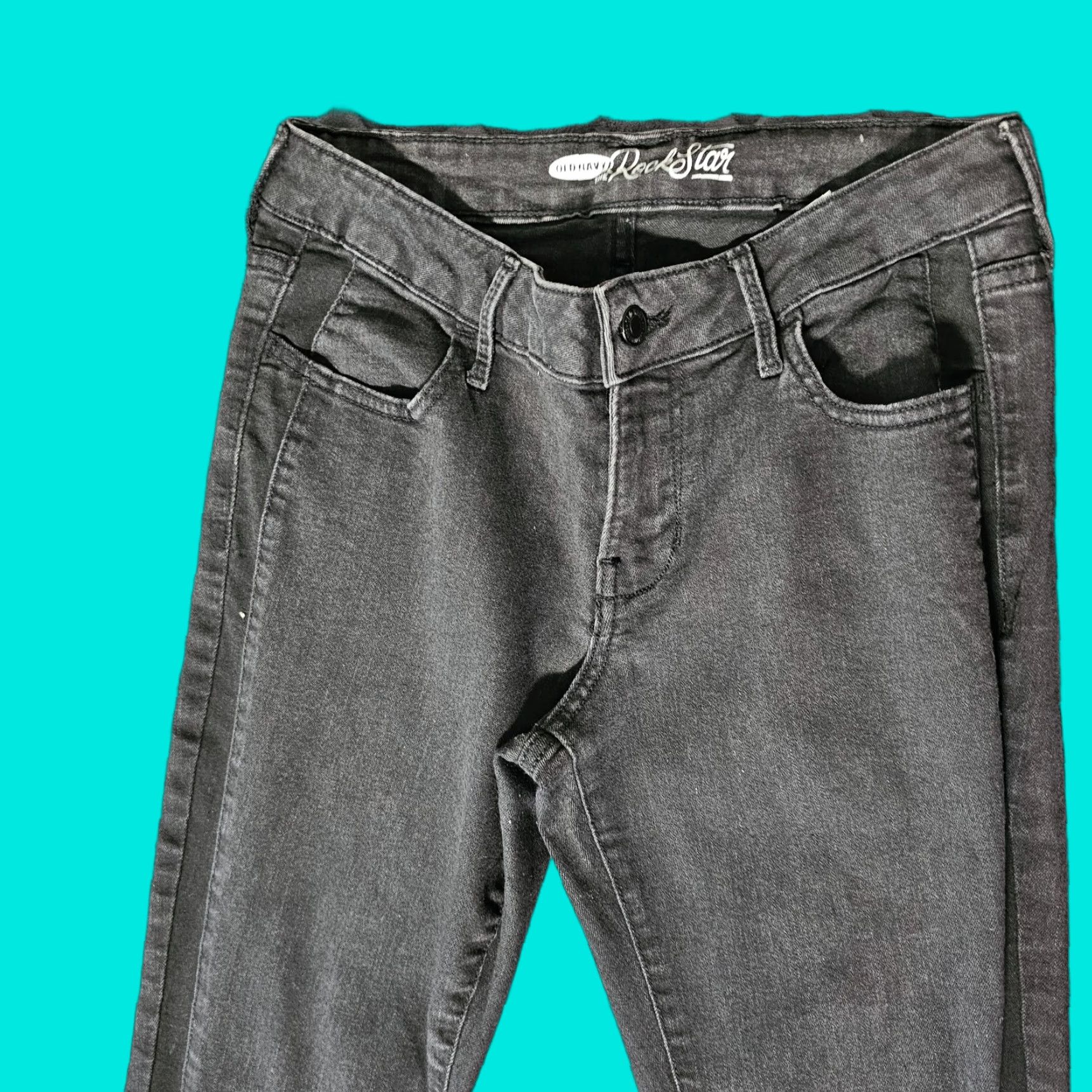 Old Navy Old Navy Jeans Women Skinny Adult 10 Black Dark Wash Womens Size 32" / US 10 / IT 46 - 1 Thumbnail