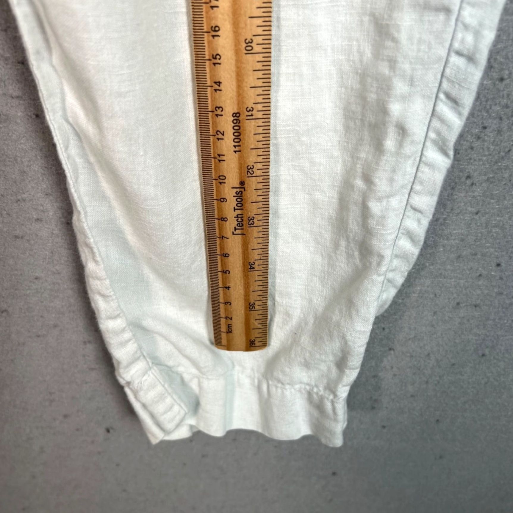 Enza Costa Enza Costa Womens Size 4 100% French Linen Pants Light Blue Elastic Waist Size 27" / US 4 / IT 40 - 7 Thumbnail