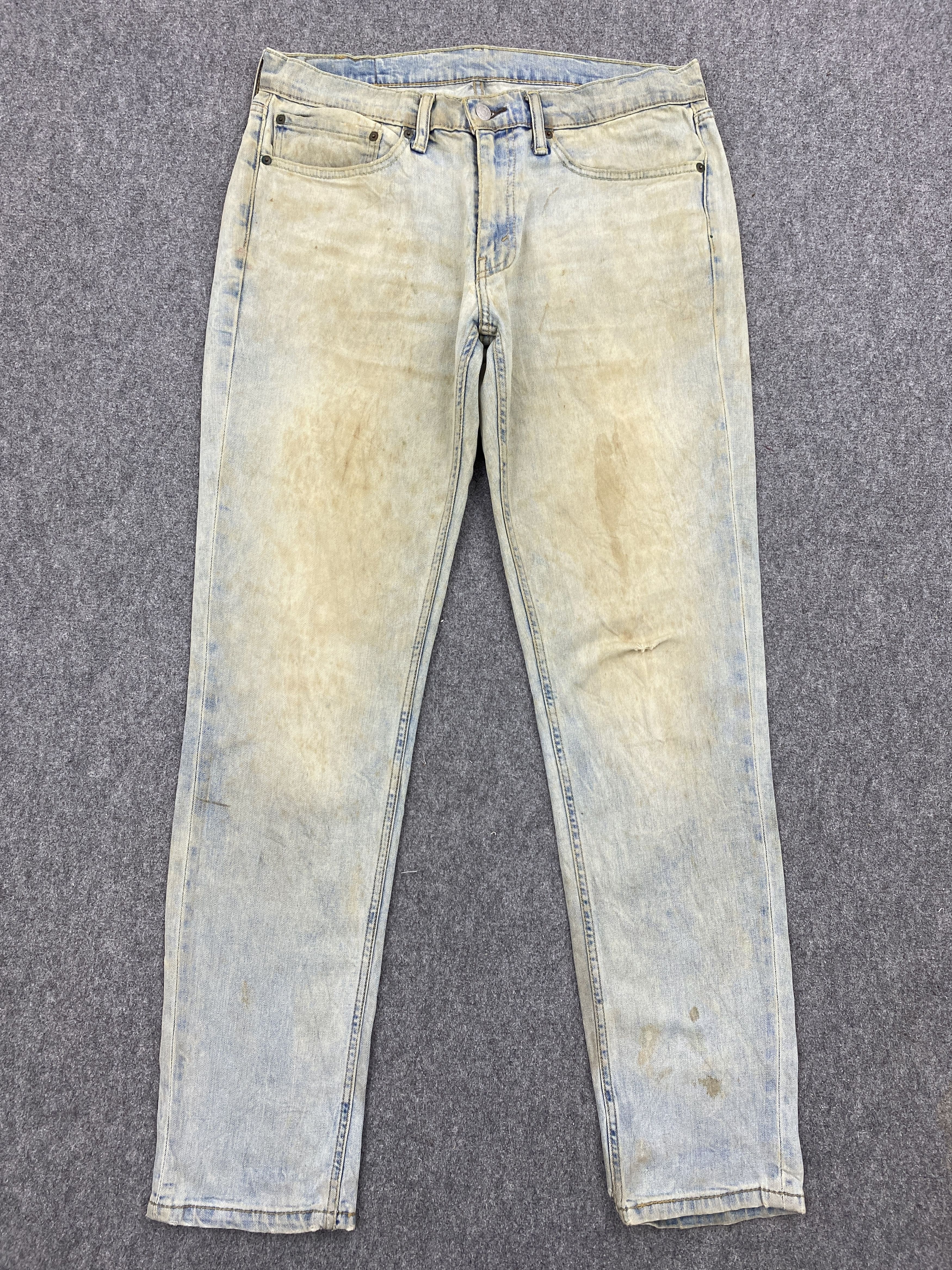 image of Rusty Vintage Levis 511 Slim Fit Jeans in Blue Denim, Men's (Size 35)