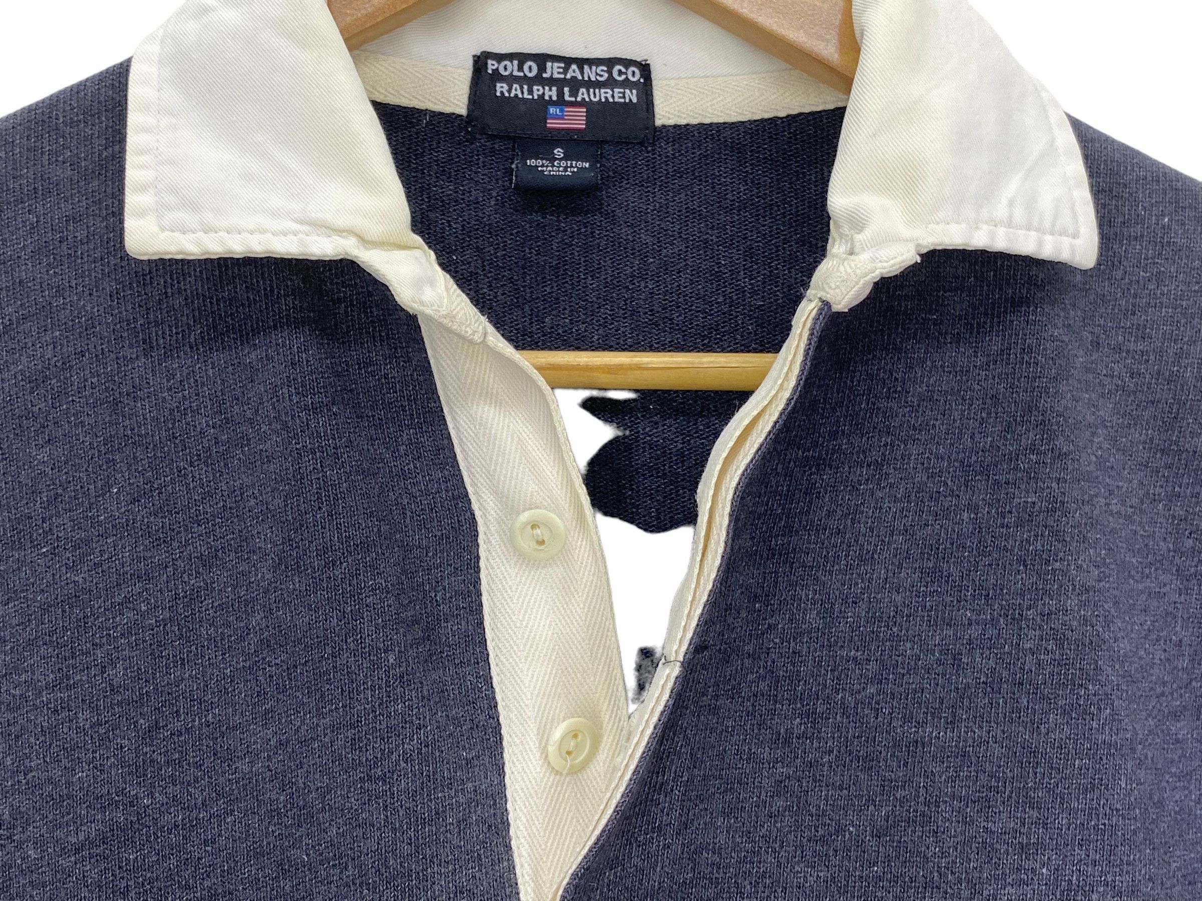 Polo Ralph Lauren × Vintage Vintage Polo Ralph Lauren Distressed Logo Striped Pullove 90 Size US XXS / EU 40 - 7 Thumbnail
