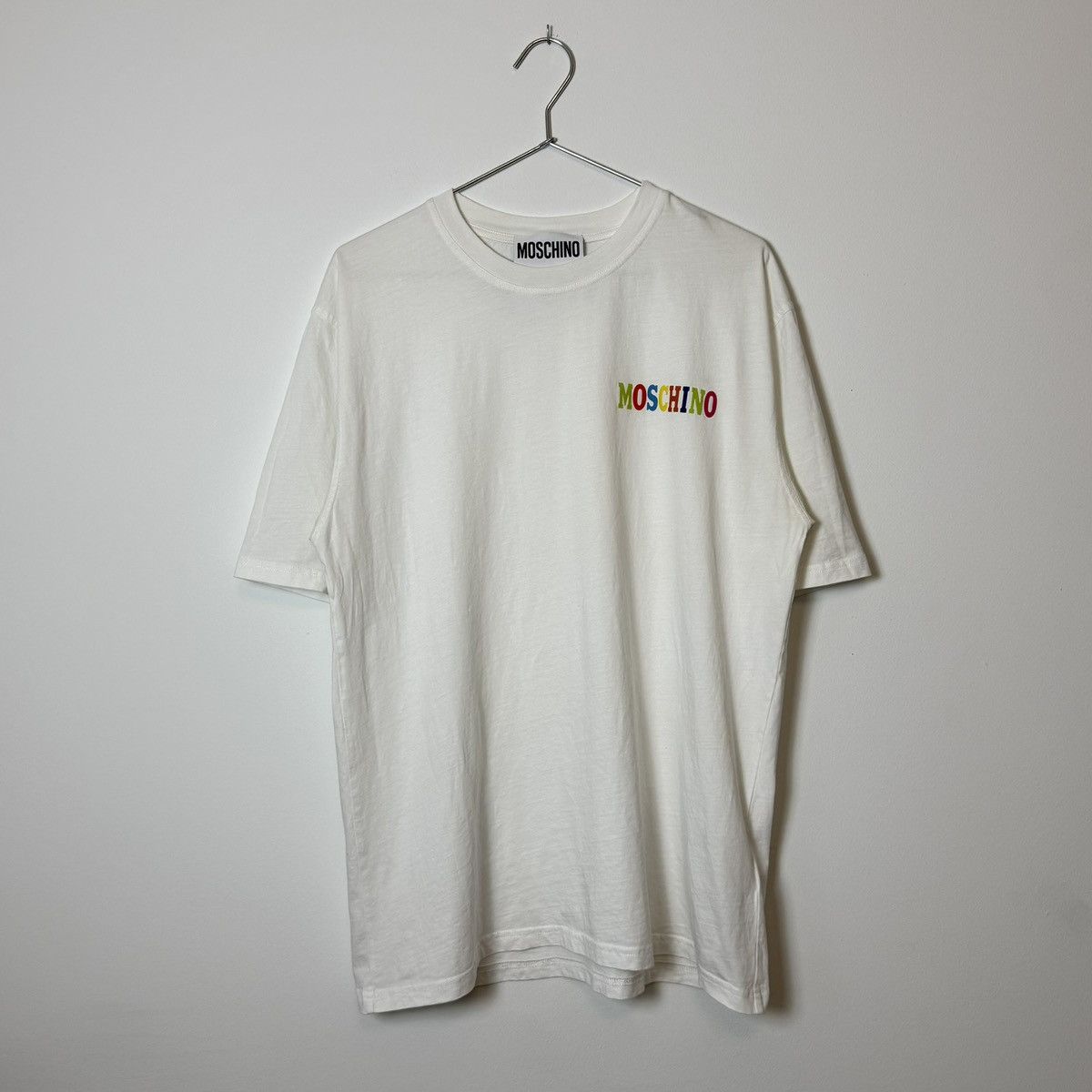 Moschino Moschino Couture Multicolor Logo Tee White Size US L / EU 52-54 / 3 - 1 Thumbnail
