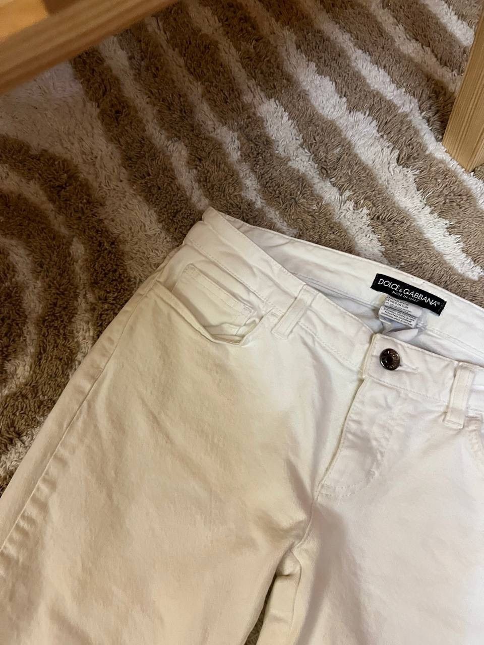 Dolce & Gabbana × Vintage Women’s Dolce&Gabbana Vintage White Pants Size IT40 Size 27" / US 4 / IT 40 - 6 Thumbnail