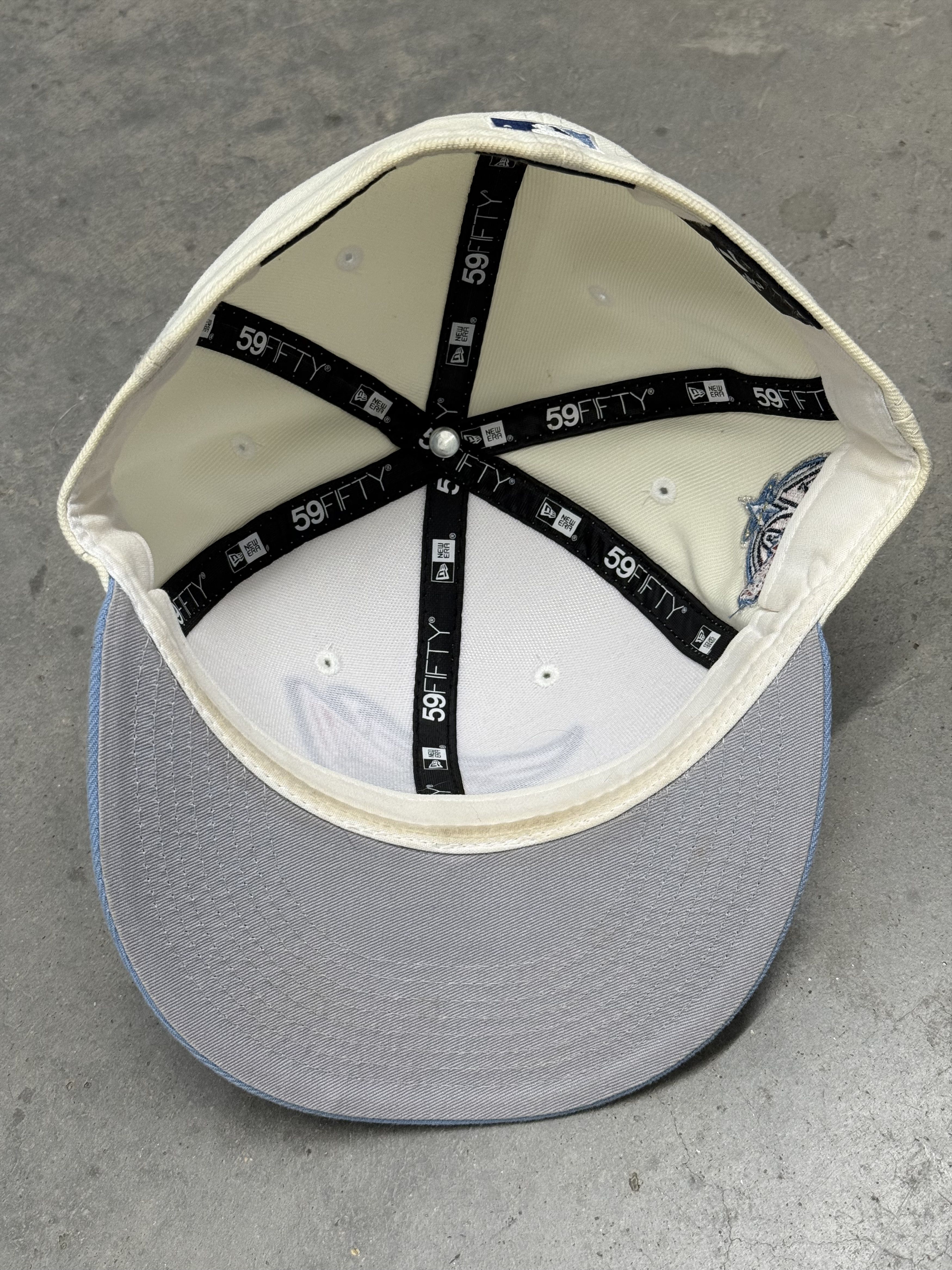 Hat Club 7 3/8 Anaheim Angels Cream Fitted Hat Club 40th Season Patch Size ONE SIZE - 7 Thumbnail