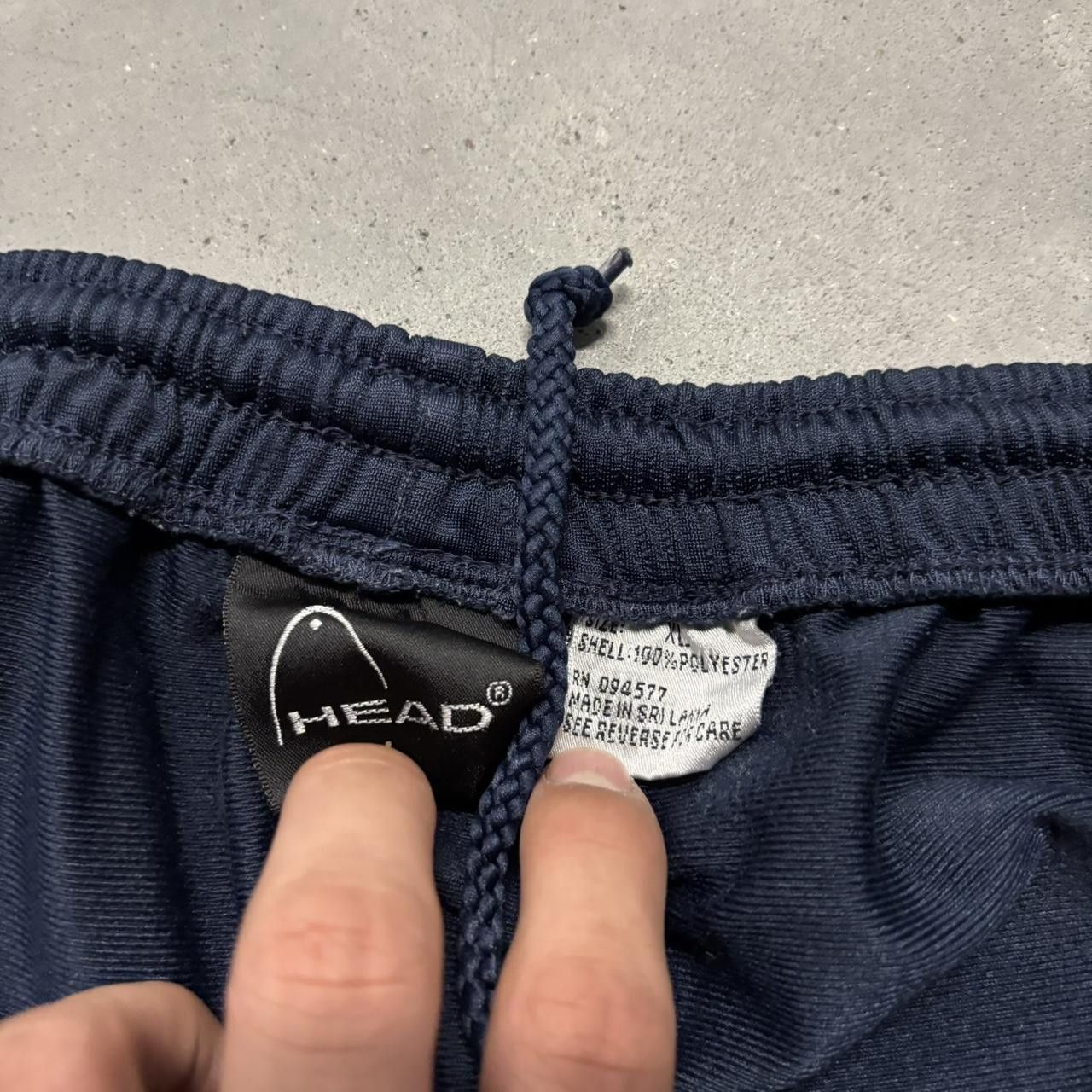 Japanese Brand × Vintage Crazy Vintage Y2K/2000s Baggy Navy Blue Striped Skater Track Pants! Size US 36 / EU 52 - 6 Thumbnail