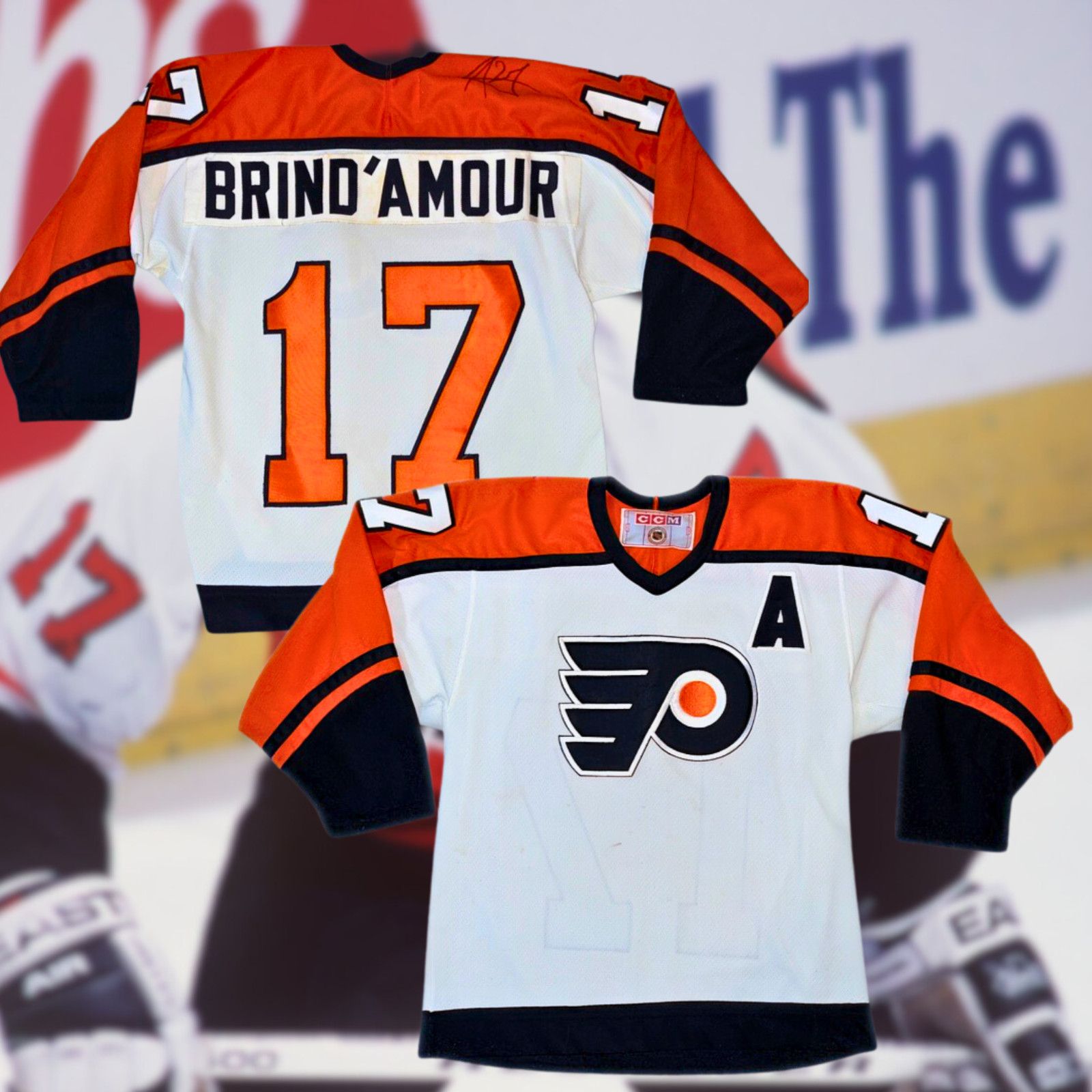 Ccm Philadelphia Flyers Rod Brind’Amour Signed Worn Jersey Size US M / EU 48-50 / 2 - 1 Thumbnail