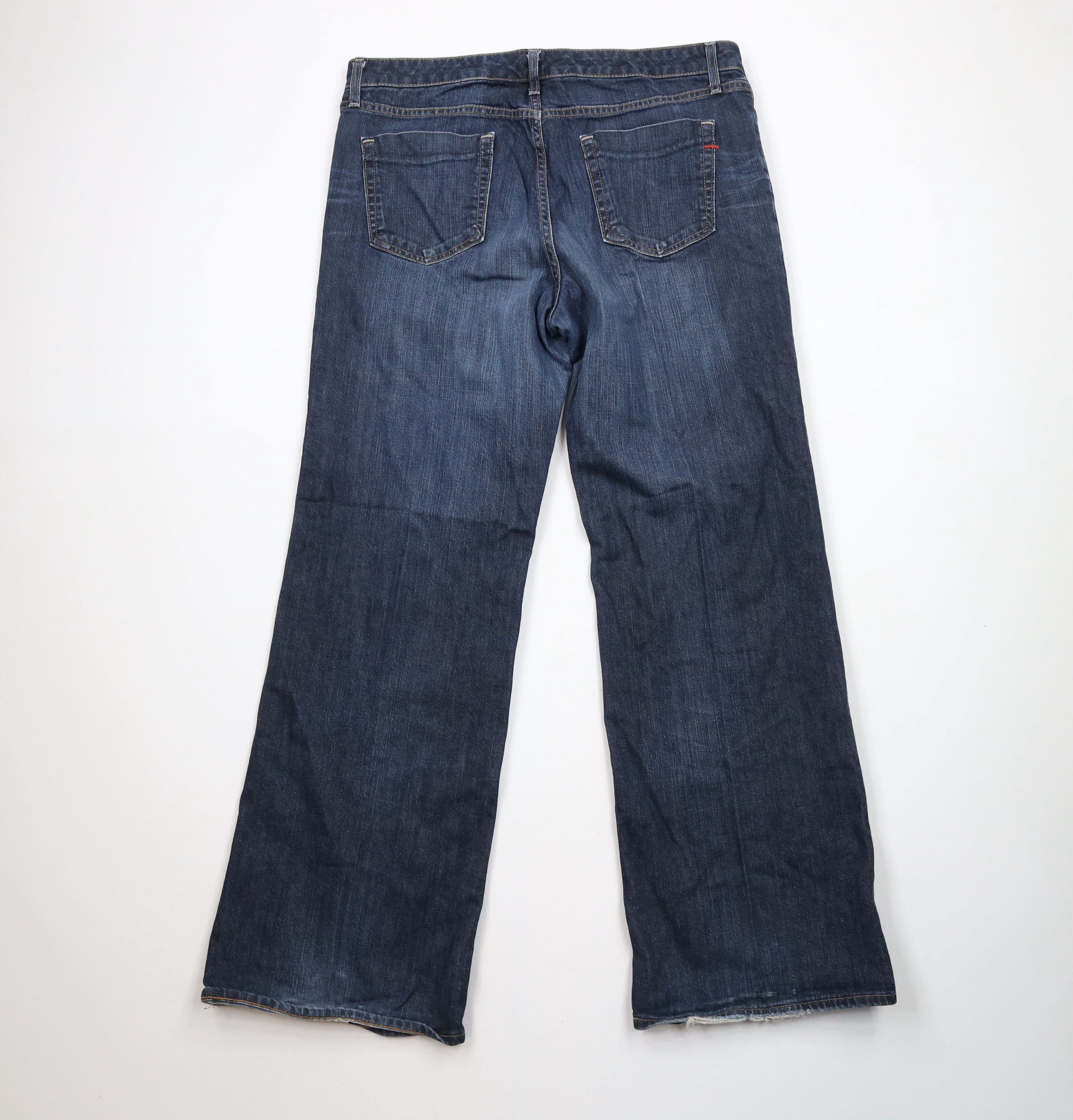 Gap × Vintage Vintage Y2K Gap Flared Wide Leg Denim Jeans Dark Indigo Size 36" / US 14 / IT 50 - 10 Thumbnail